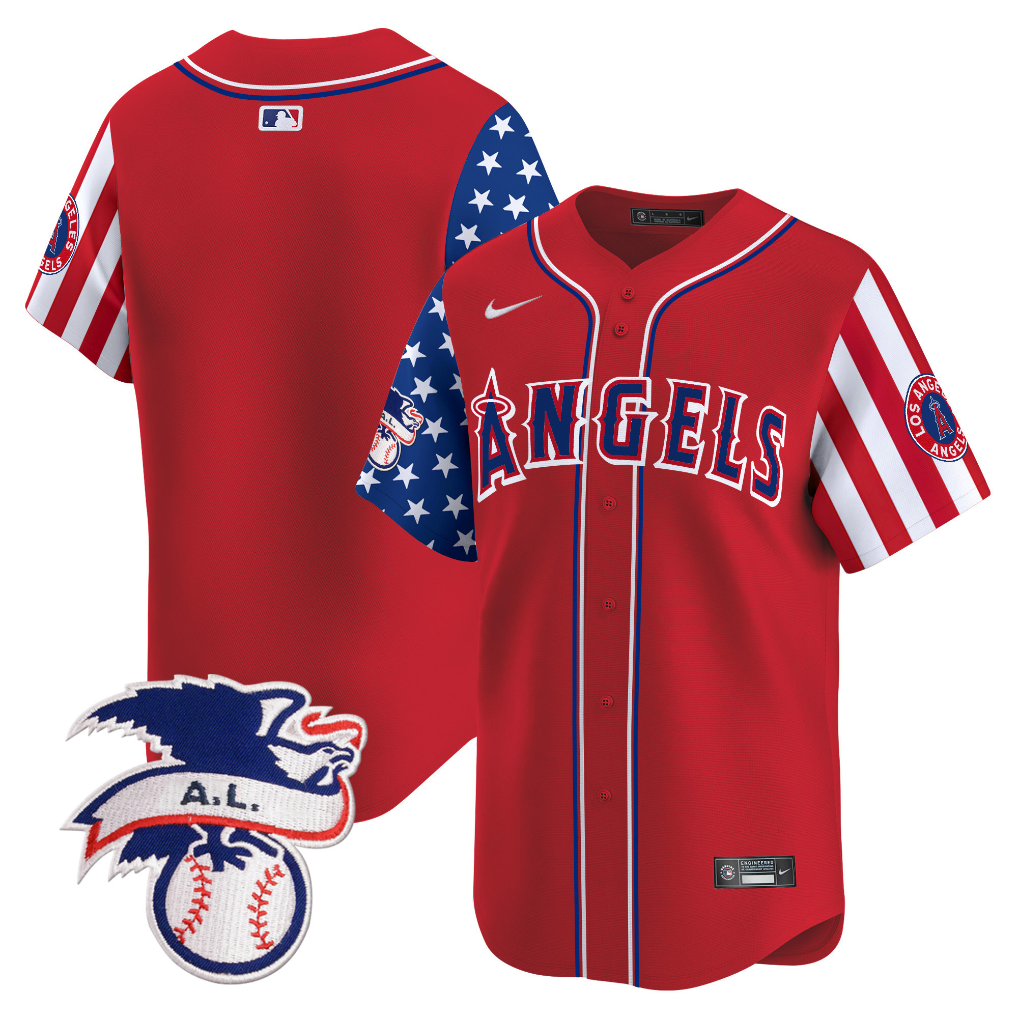 Men's Los Angeles Angels 2024 Fourth of July Vapor Premier Limited Jersey - All Stitched
