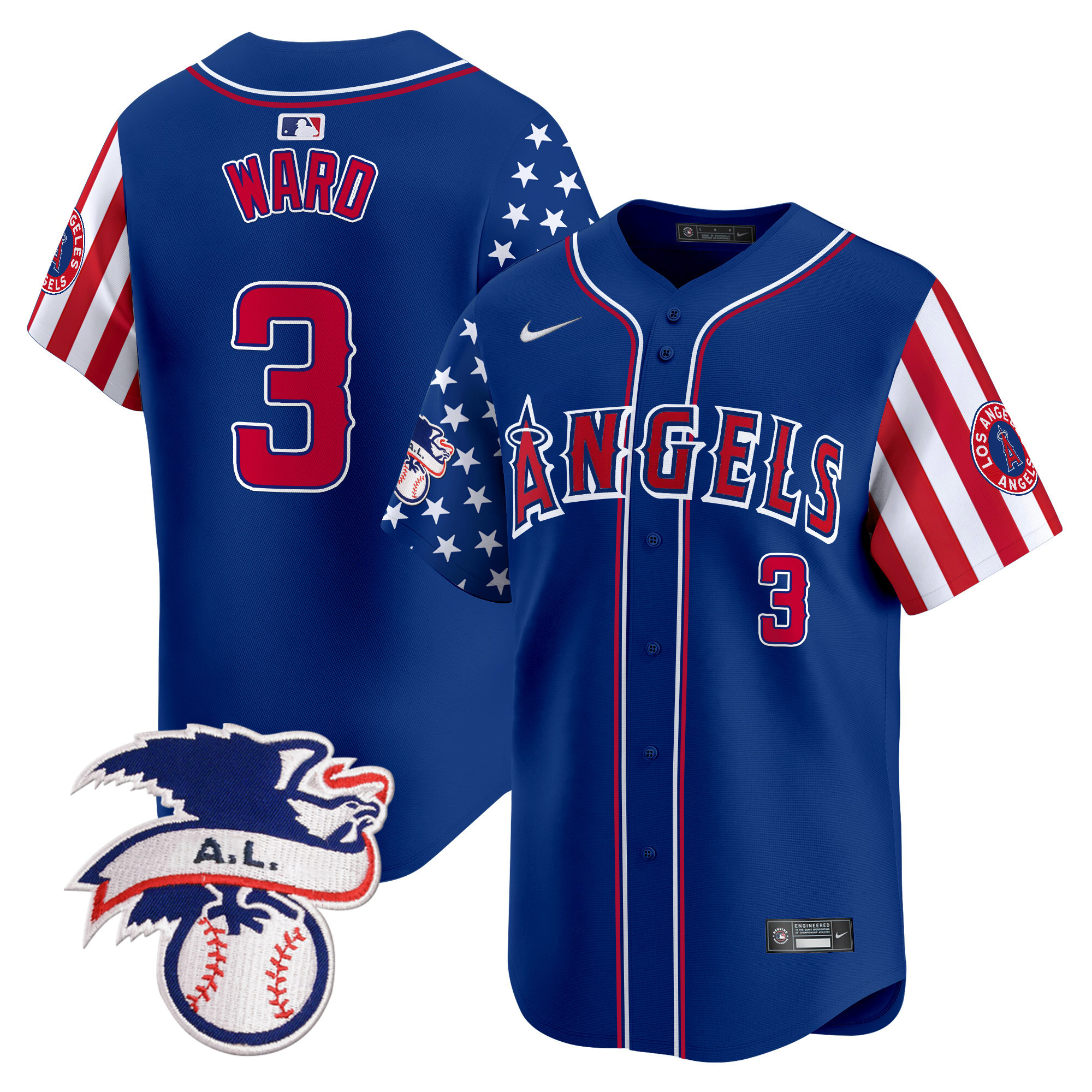 Men's Los Angeles Angels 2024 Fourth of July Vapor Premier Limited Jersey - All Stitched