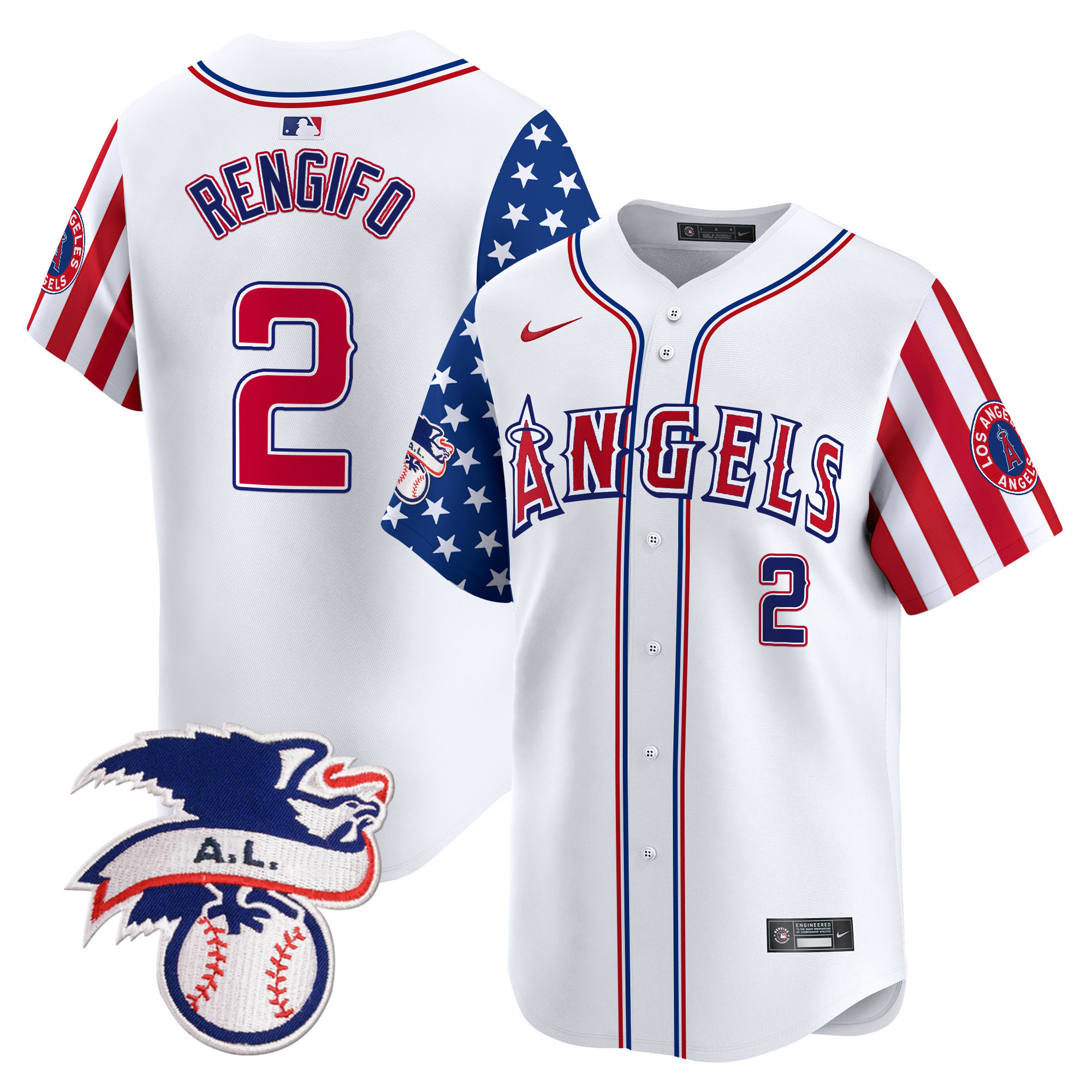 Men's Los Angeles Angels 2024 Fourth of July Vapor Premier Limited Jersey - All Stitched