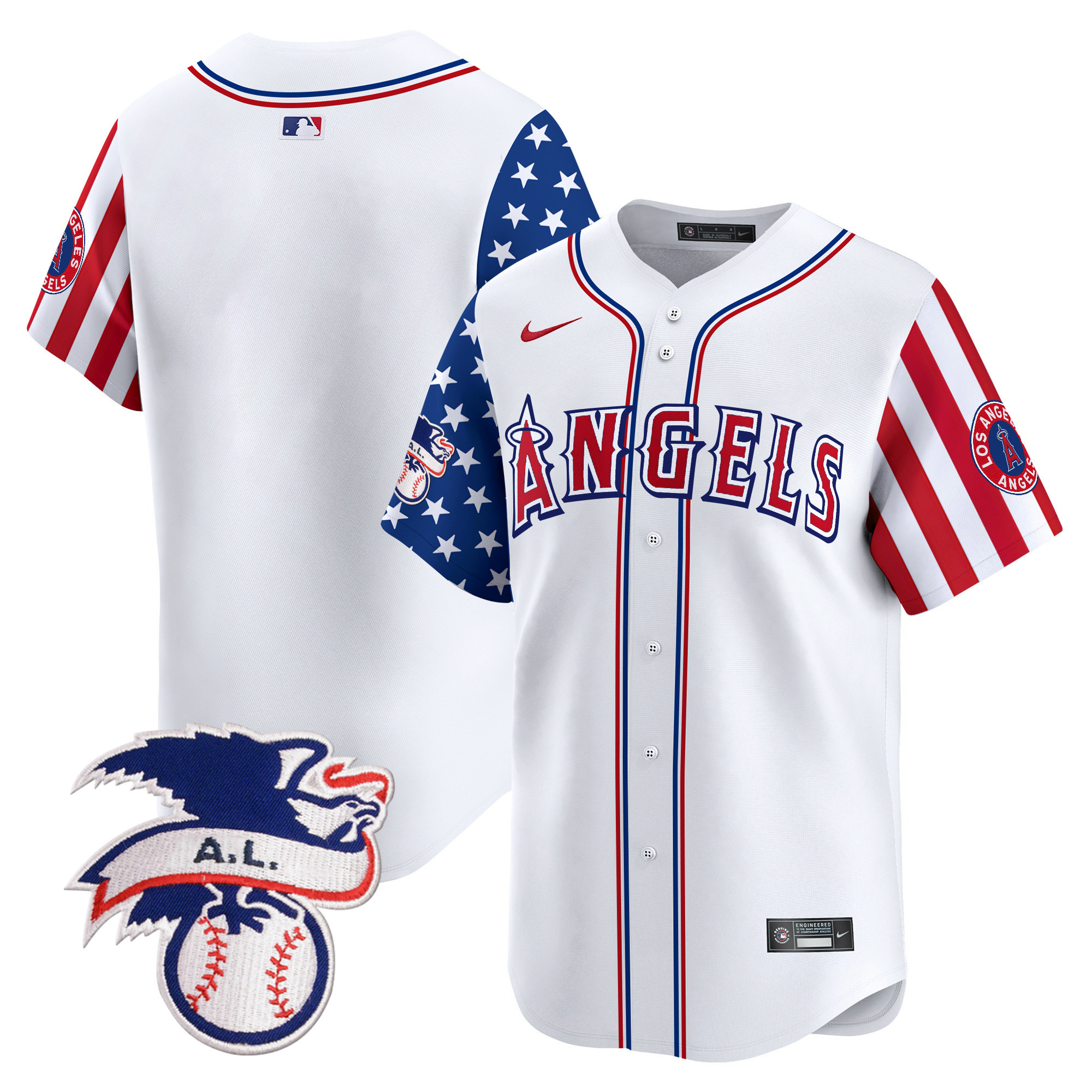 Men's Los Angeles Angels 2024 Fourth of July Vapor Premier Limited Jersey - All Stitched
