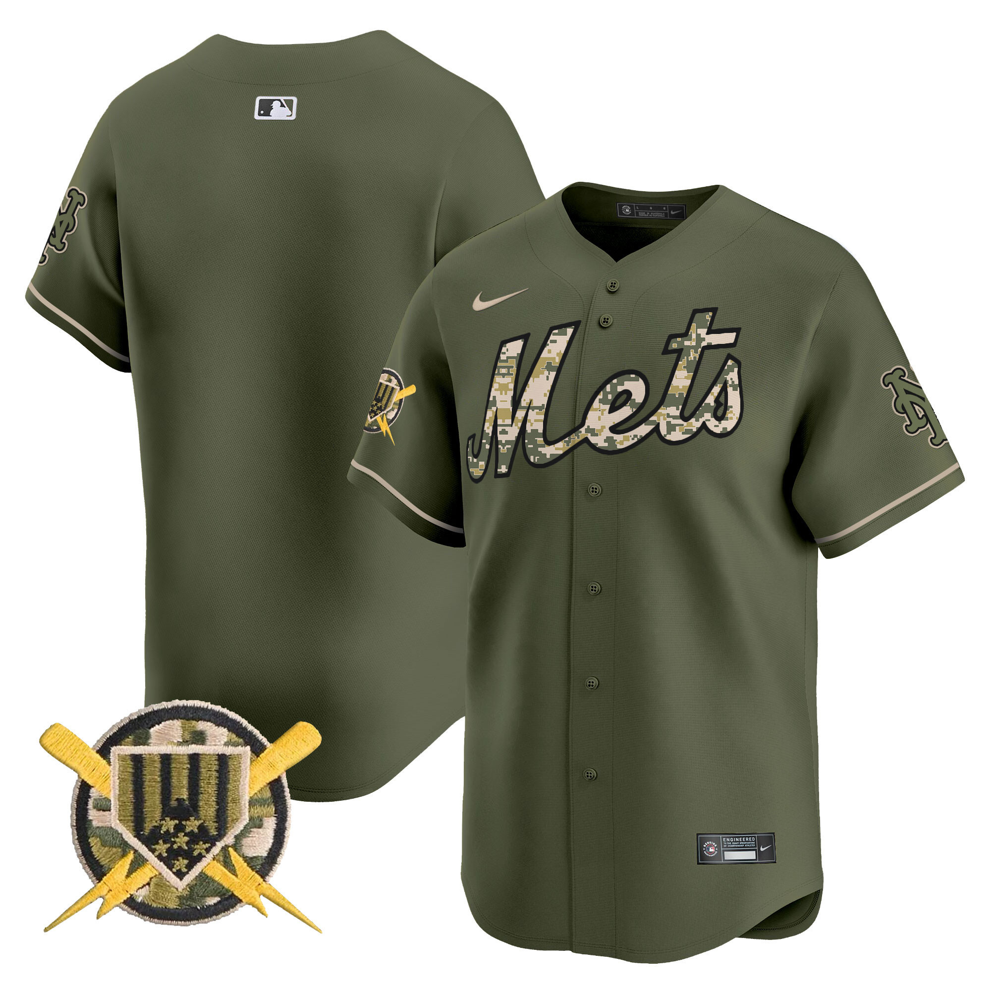 Men's Mets Armed Forces Day Vapor Premier Limited Jersey - All Stitched