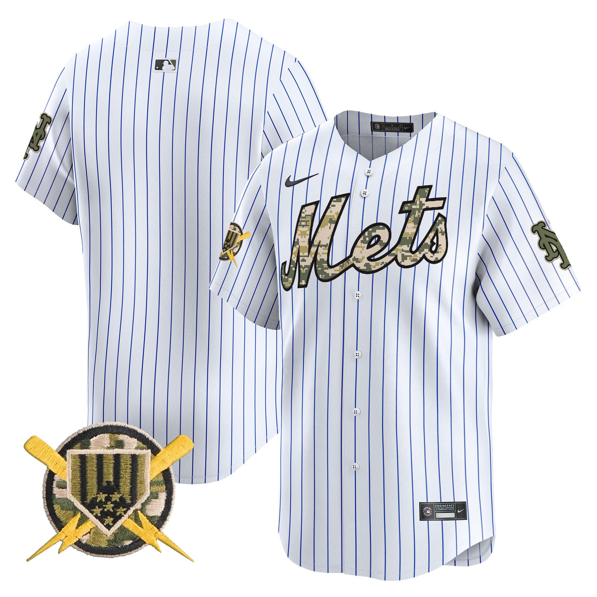 Men's Mets Armed Forces Day Vapor Premier Limited Jersey - All Stitched