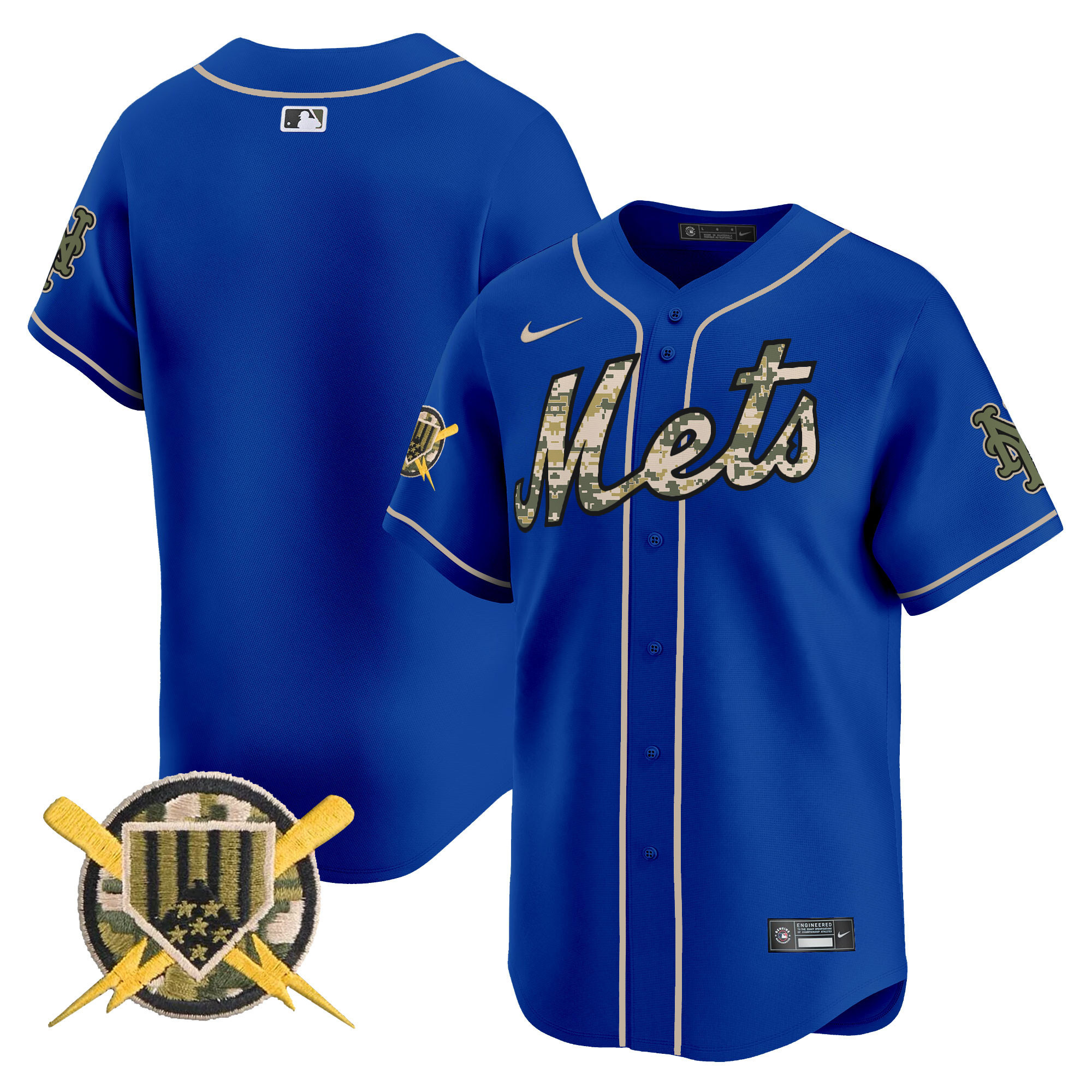 Men's Mets Armed Forces Day Vapor Premier Limited Jersey - All Stitched
