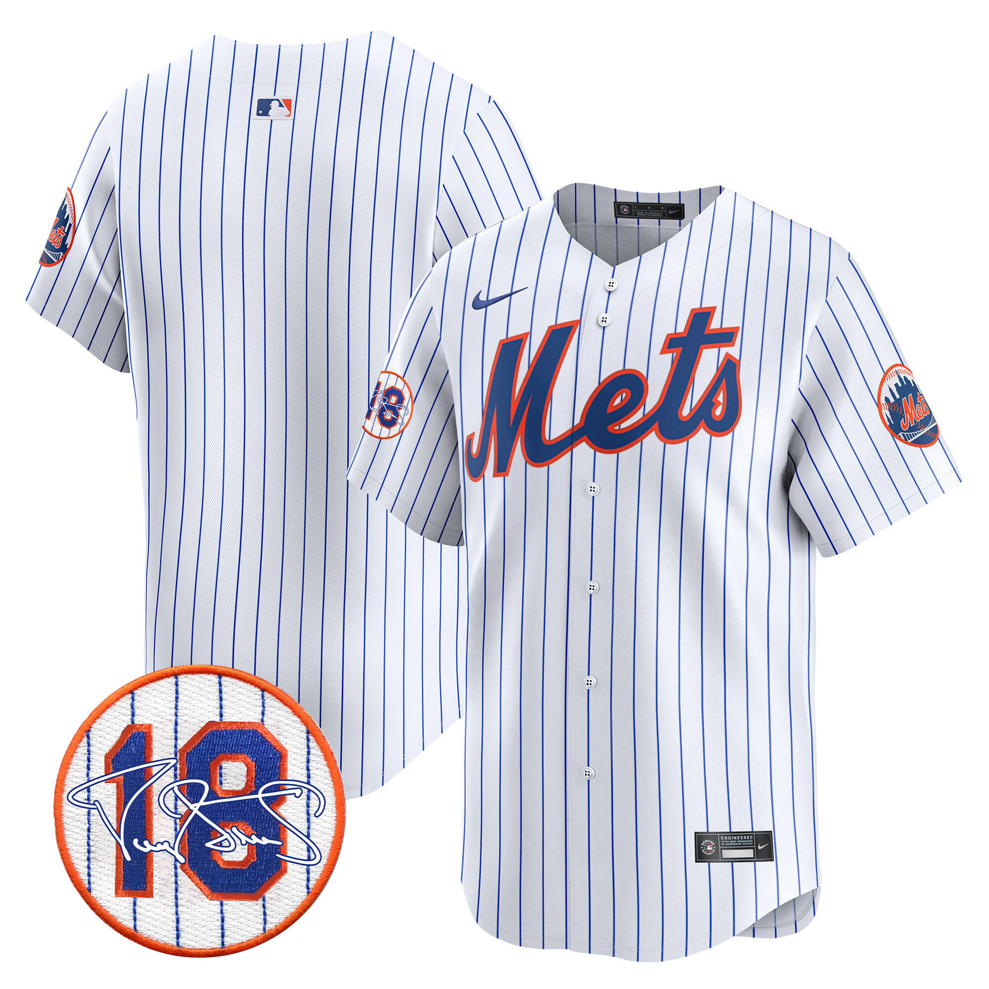 Men's Mets Darryl Strawberry Patch Vapor Premier Limited Jersey - All Stitched