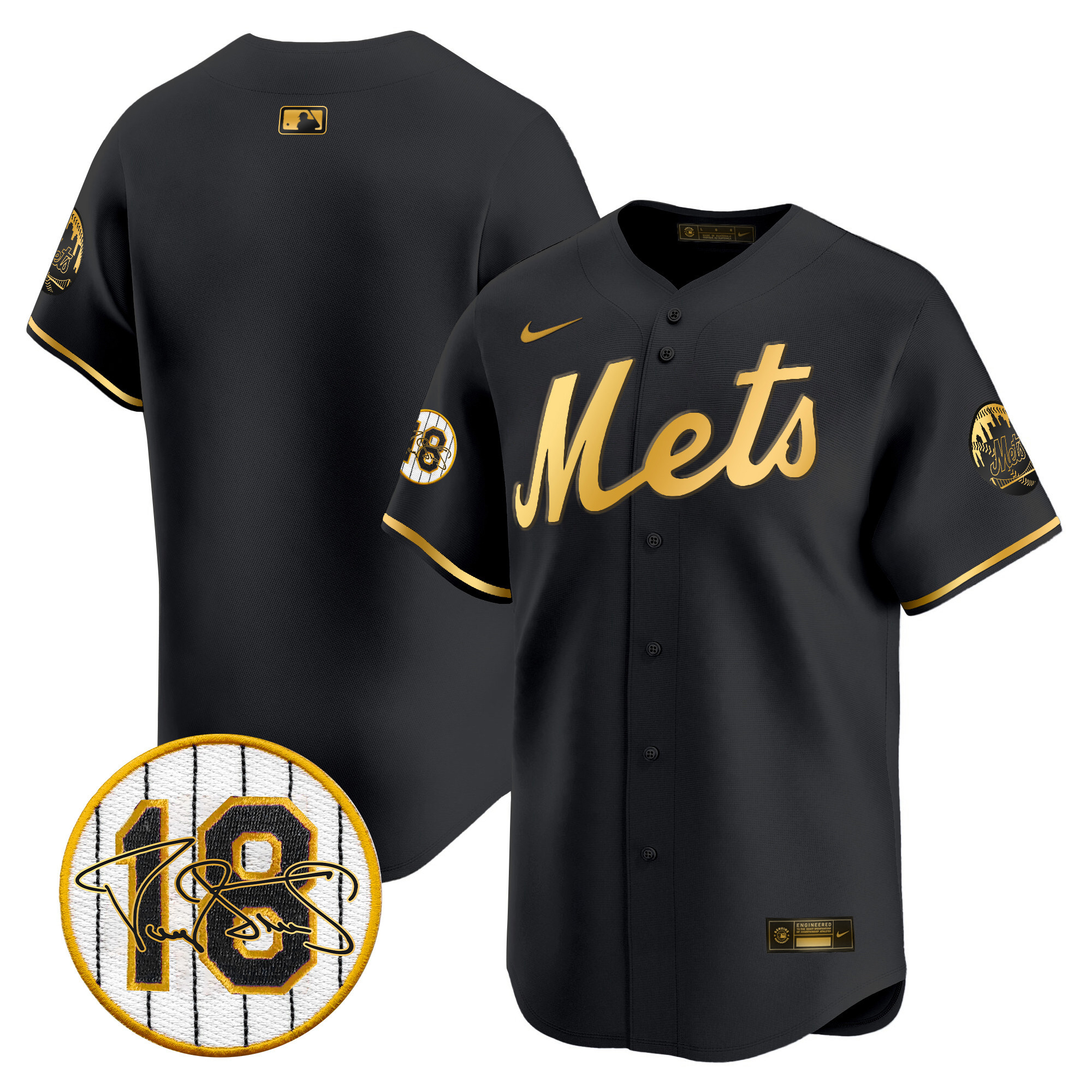 Men's Mets Darryl Strawberry Patch Vapor Premier Limited Jersey - All Stitched