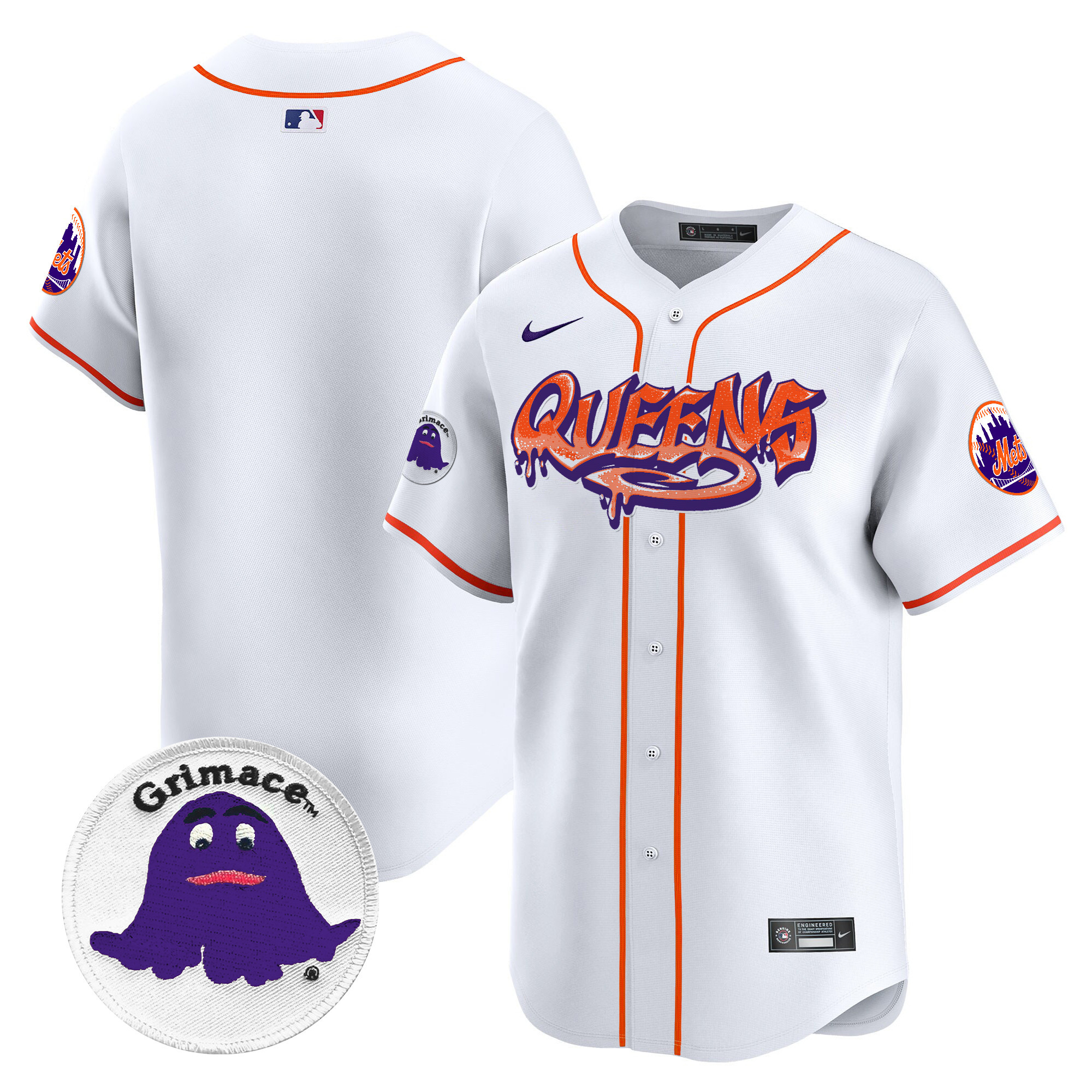 Men's Mets Queens Graffiti Vapor Premier Limited Jersey - All Stitched