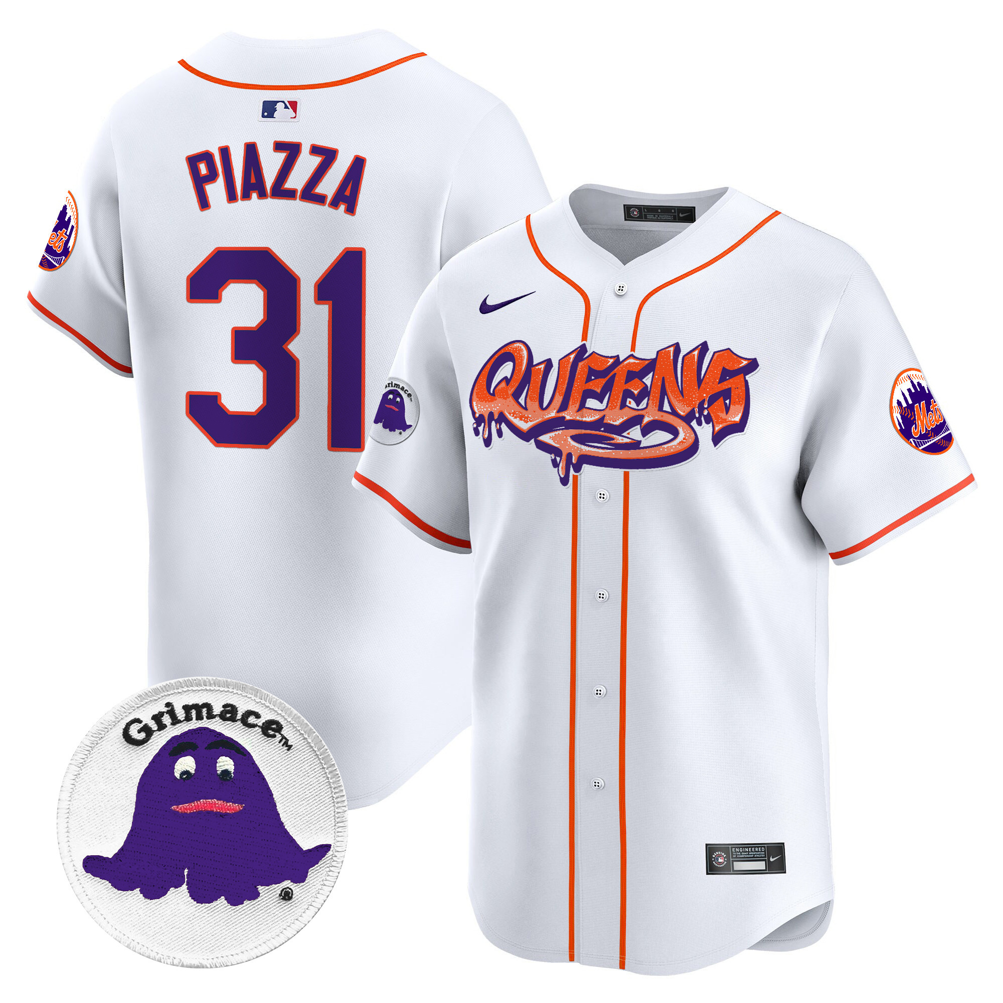 Men's Mets Queens Graffiti Vapor Premier Limited Jersey - All Stitched