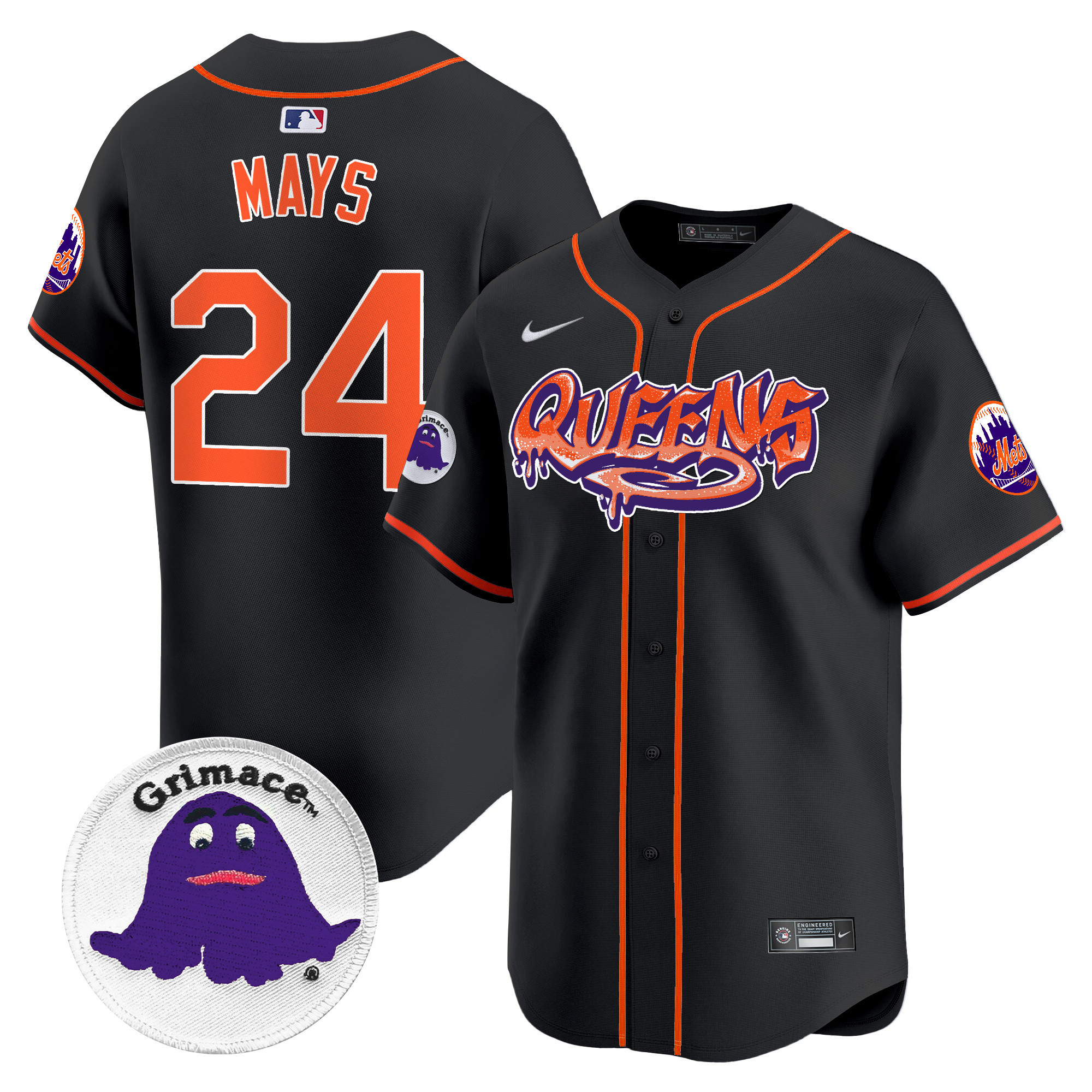 Men's Mets Queens Graffiti Vapor Premier Limited Jersey - All Stitched