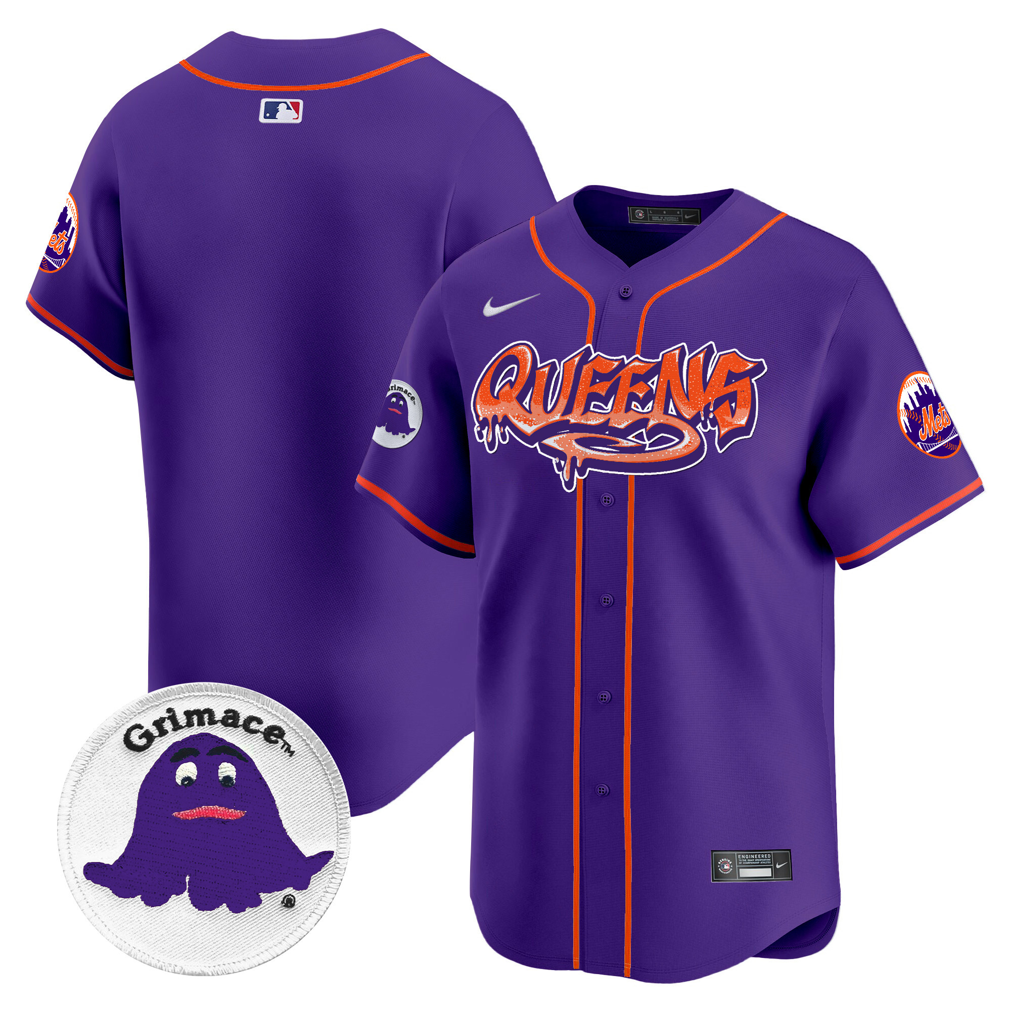 Men's Mets Queens Graffiti Vapor Premier Limited Jersey - All Stitched