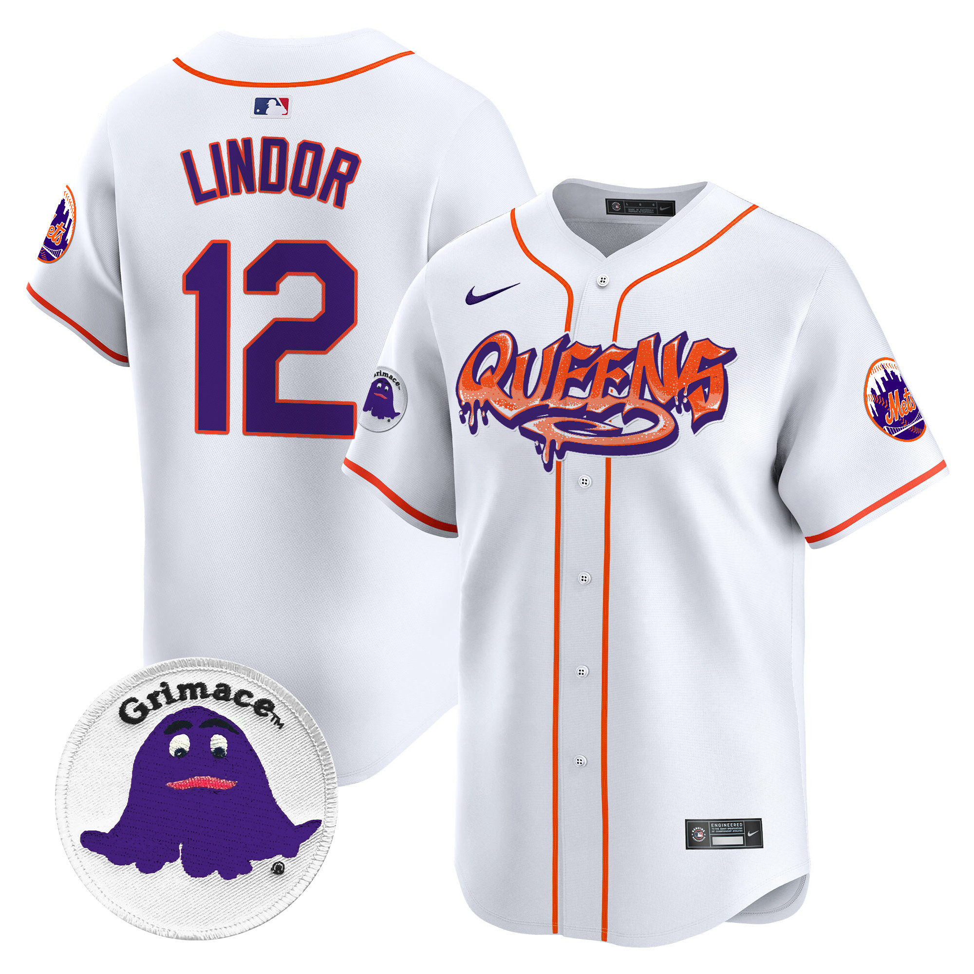 Men's Mets Queens Graffiti Vapor Premier Limited Jersey - All Stitched