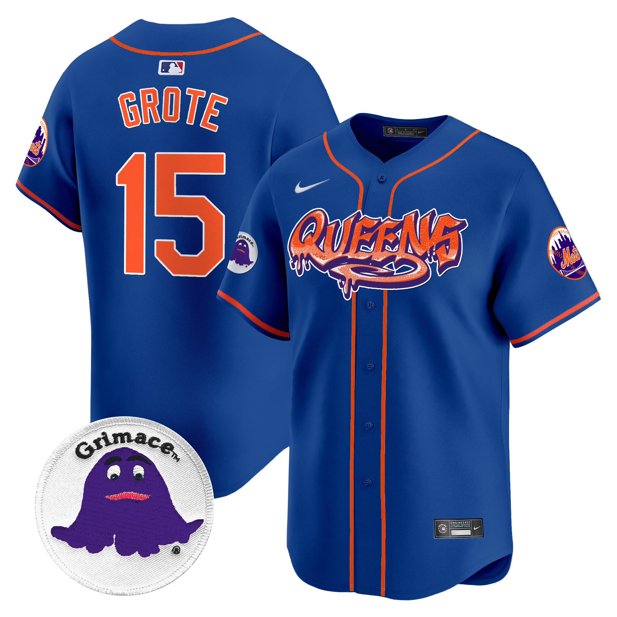 Men's Mets Queens Graffiti Vapor Premier Limited Jersey - All Stitched