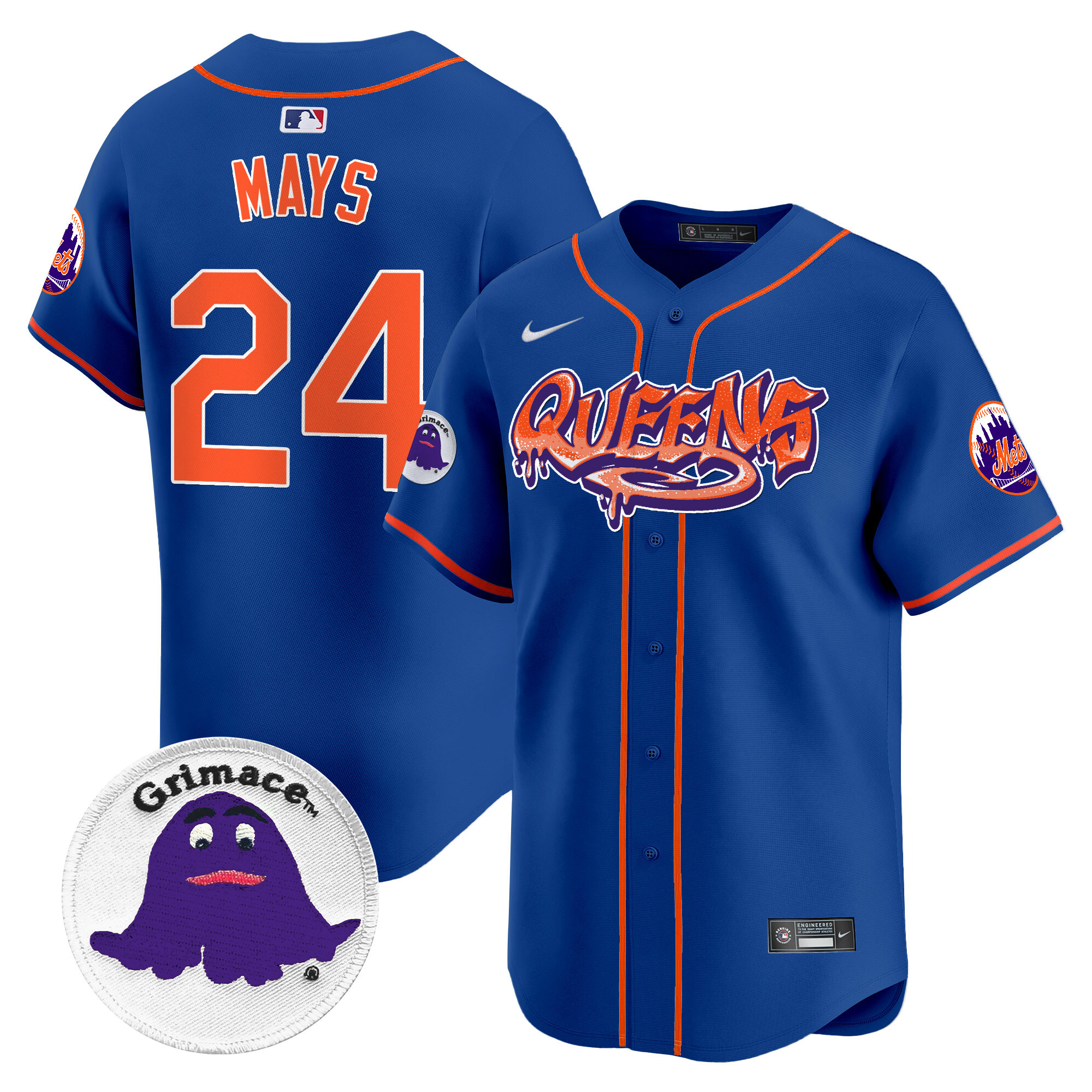 Men's Mets Queens Graffiti Vapor Premier Limited Jersey - All Stitched