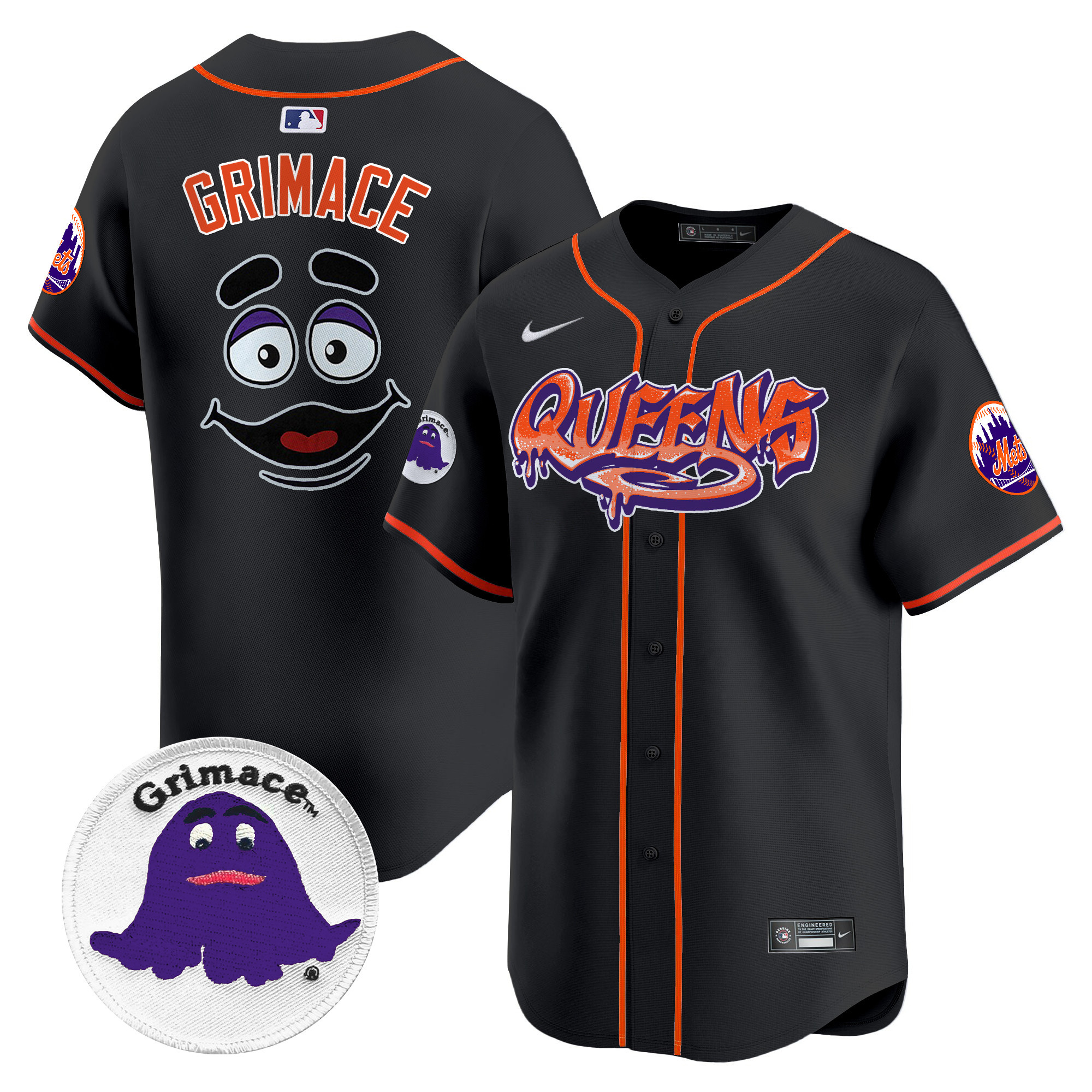 Men's Mets Queens Graffiti Vapor Premier Limited Jersey - All Stitched