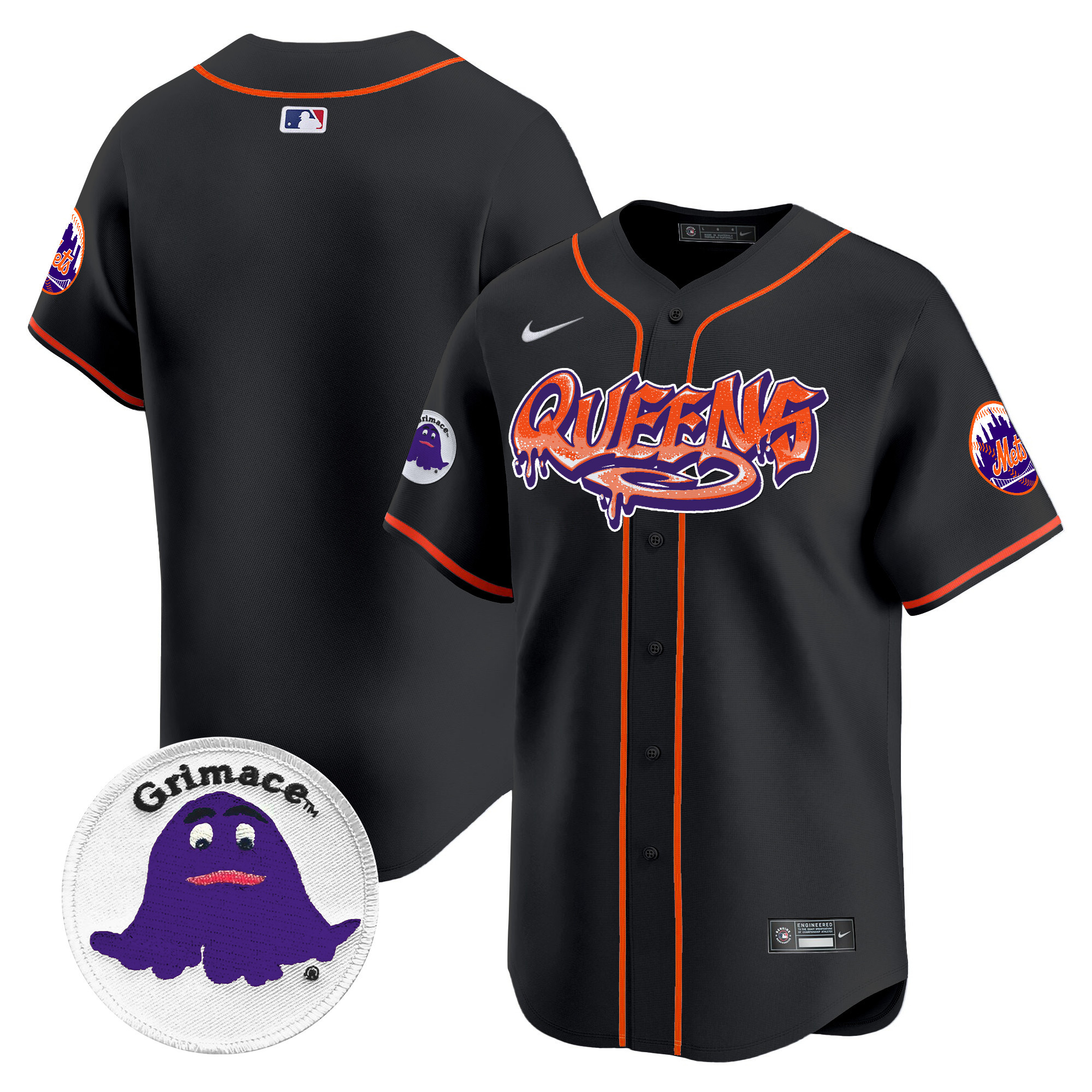 Men's Mets Queens Graffiti Vapor Premier Limited Jersey - All Stitched