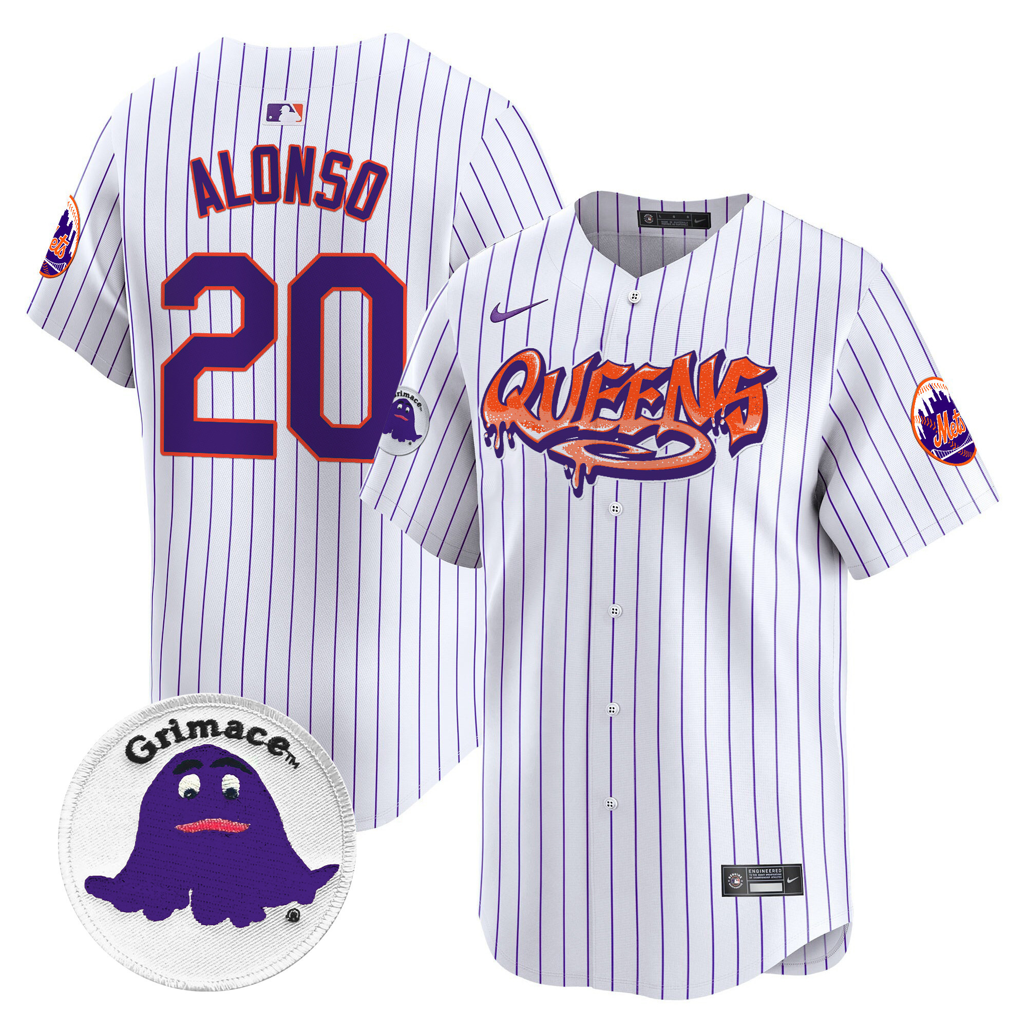 Men's Mets Queens Graffiti Vapor Premier Limited Jersey - All Stitched