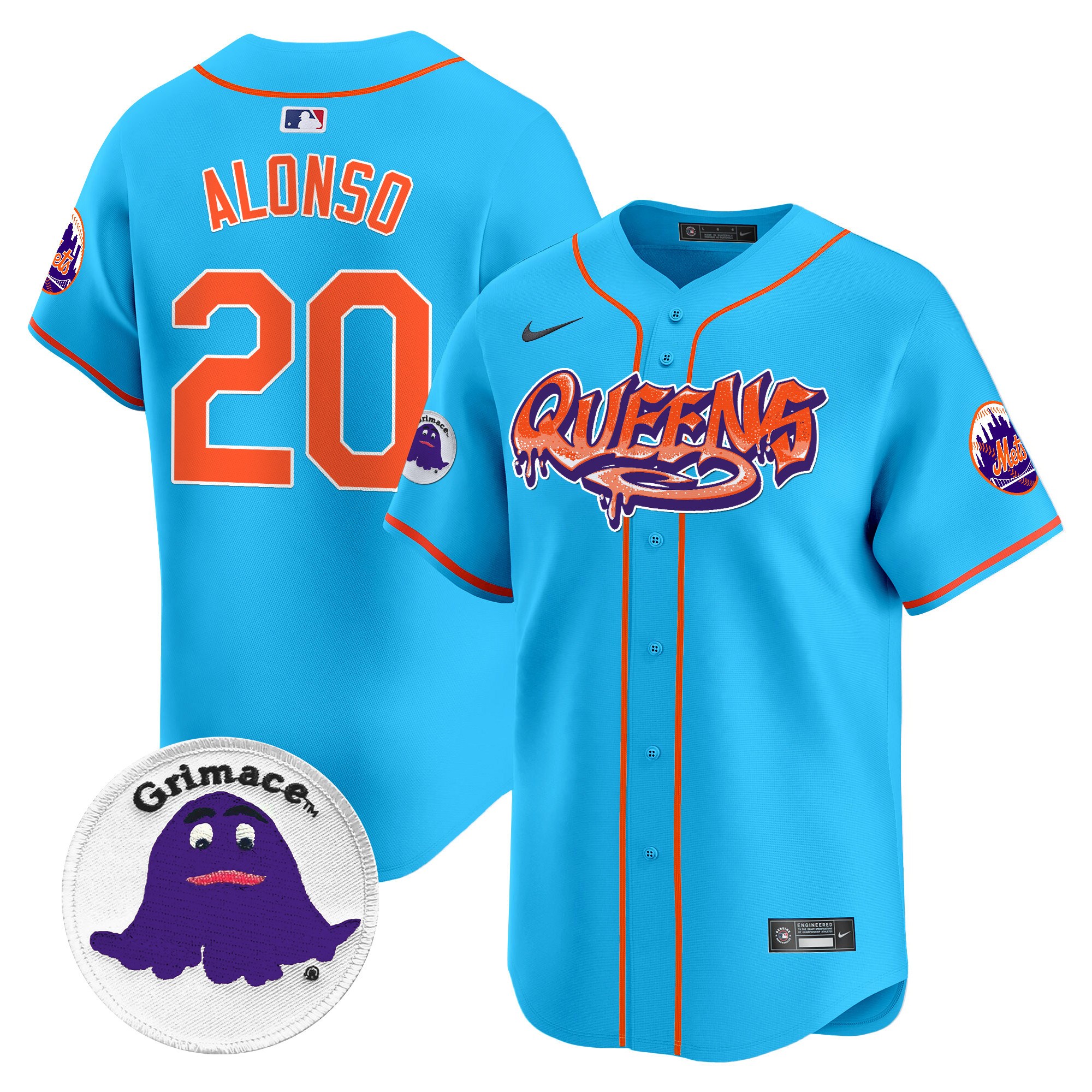 Men's Mets Queens Graffiti Vapor Premier Limited Jersey - All Stitched