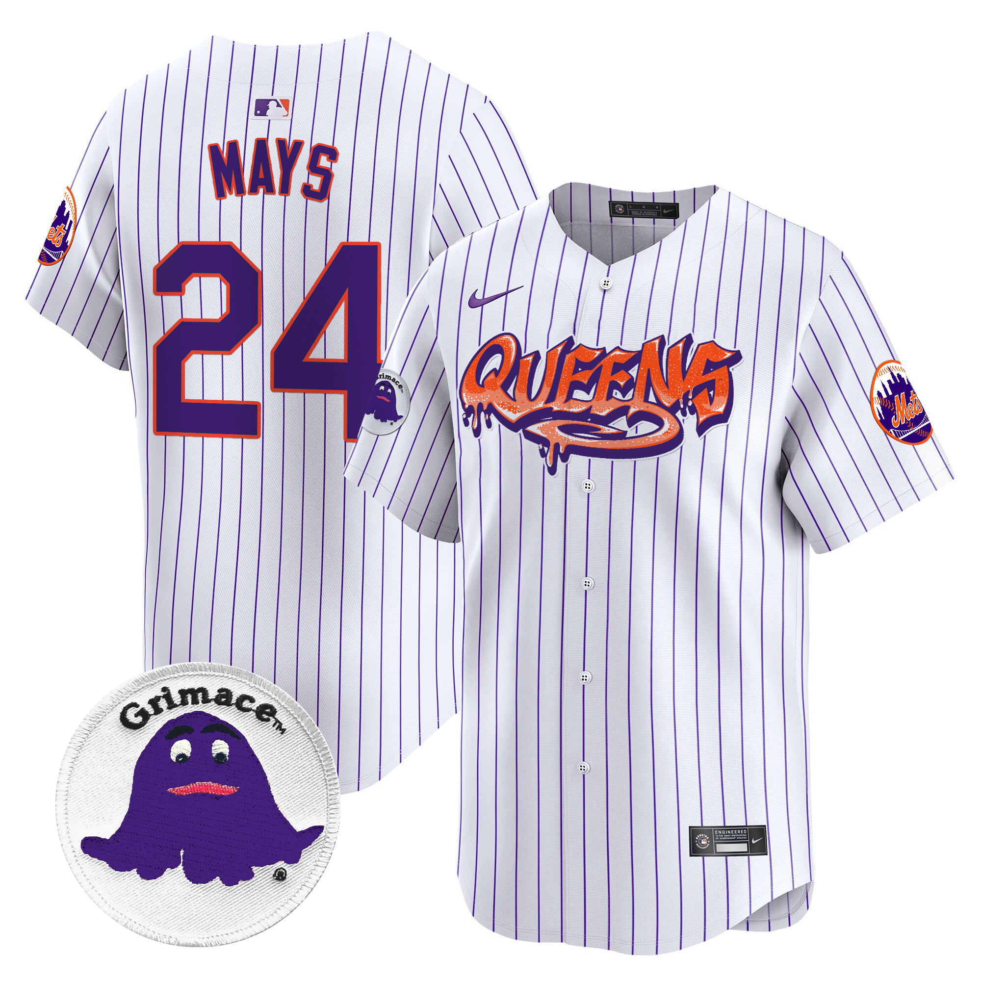 Men's Mets Queens Graffiti Vapor Premier Limited Jersey - All Stitched
