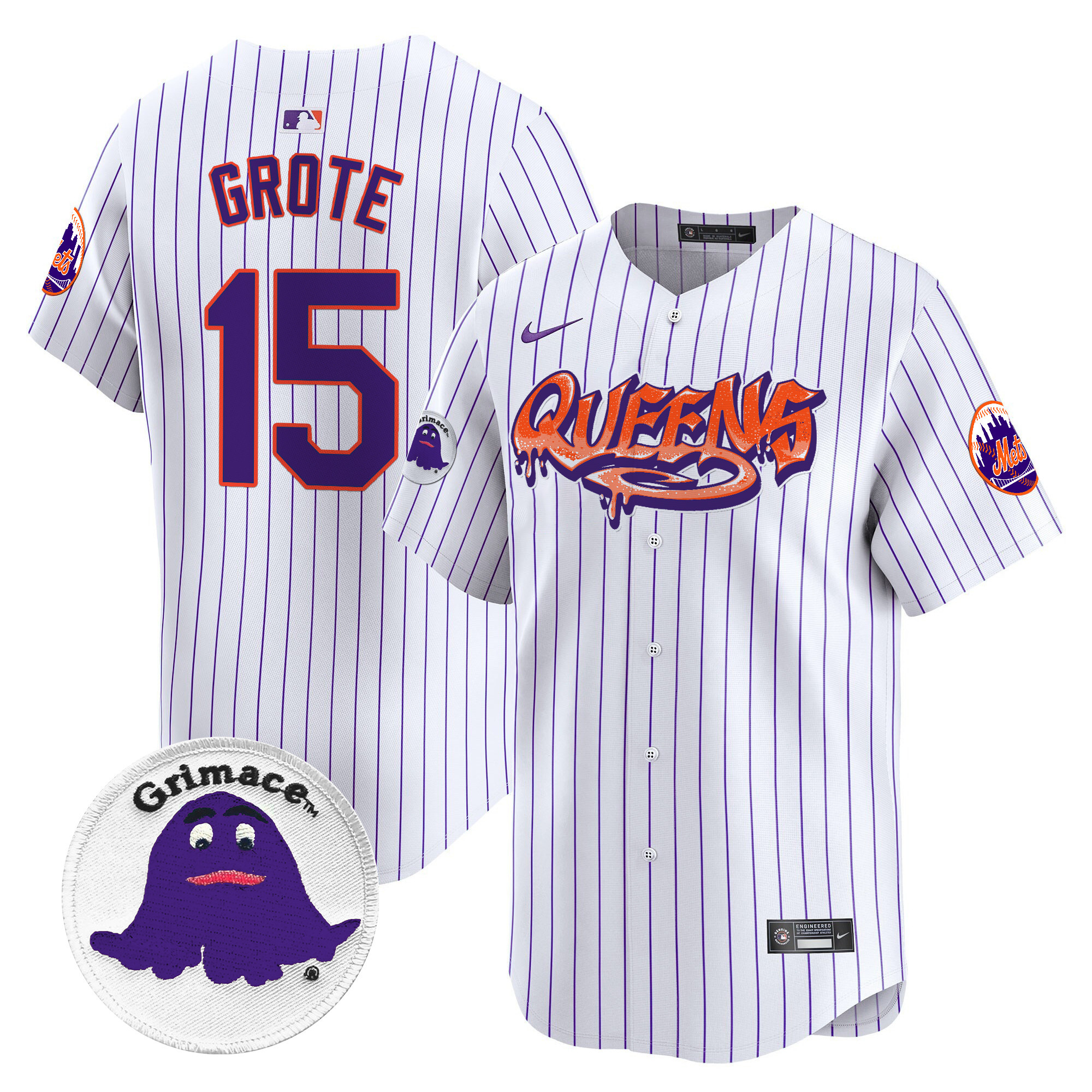 Men's Mets Queens Graffiti Vapor Premier Limited Jersey - All Stitched