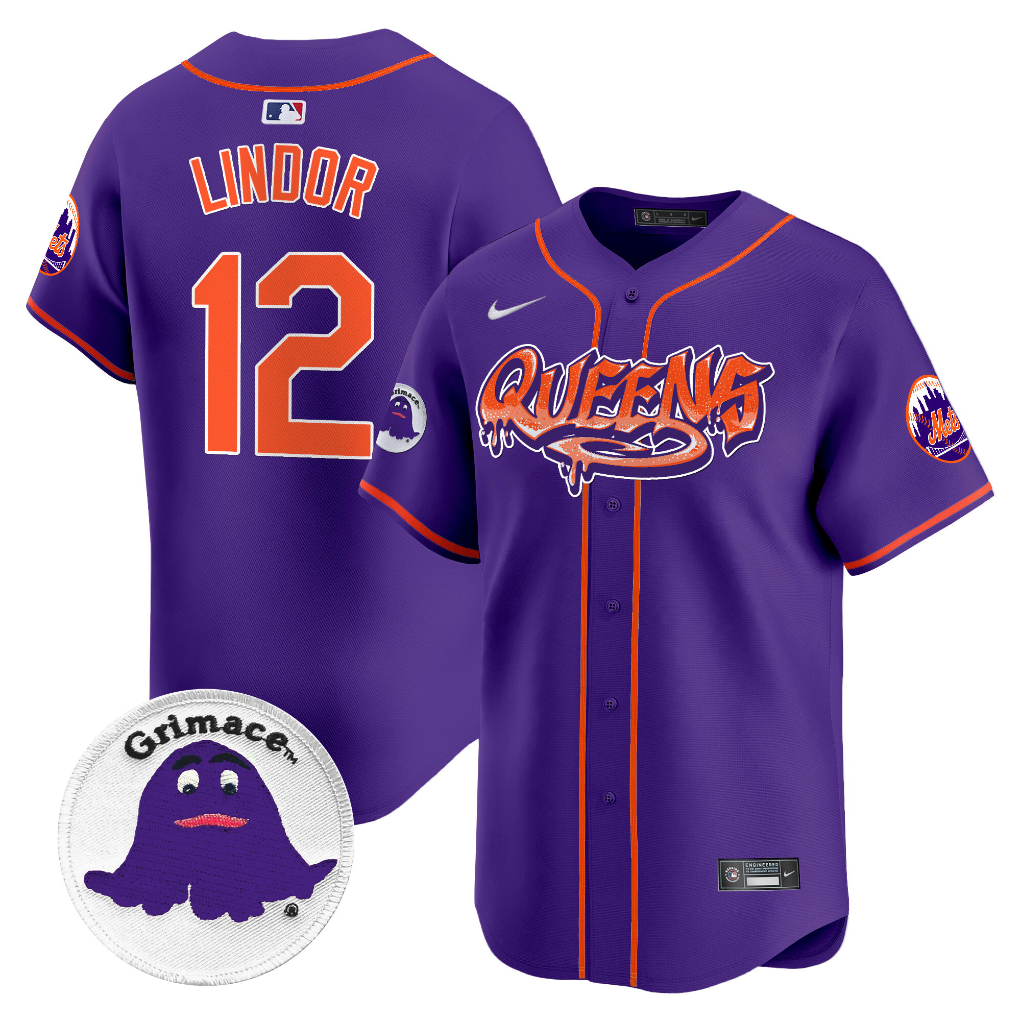 Men's Mets Queens Graffiti Vapor Premier Limited Jersey - All Stitched
