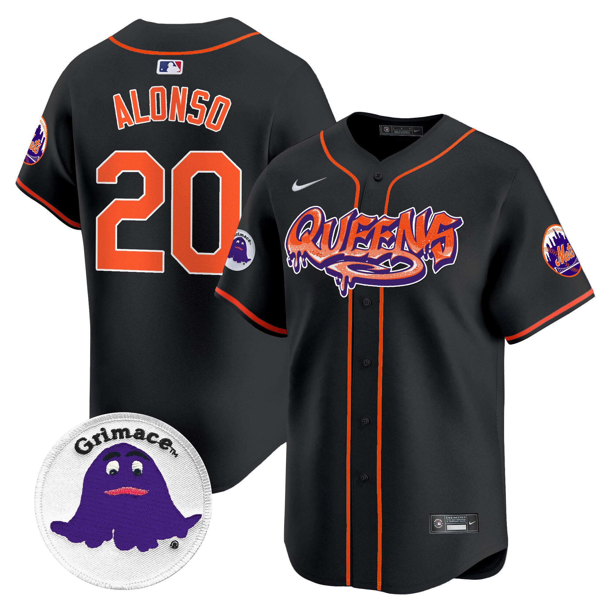 Men's Mets Queens Graffiti Vapor Premier Limited Jersey - All Stitched