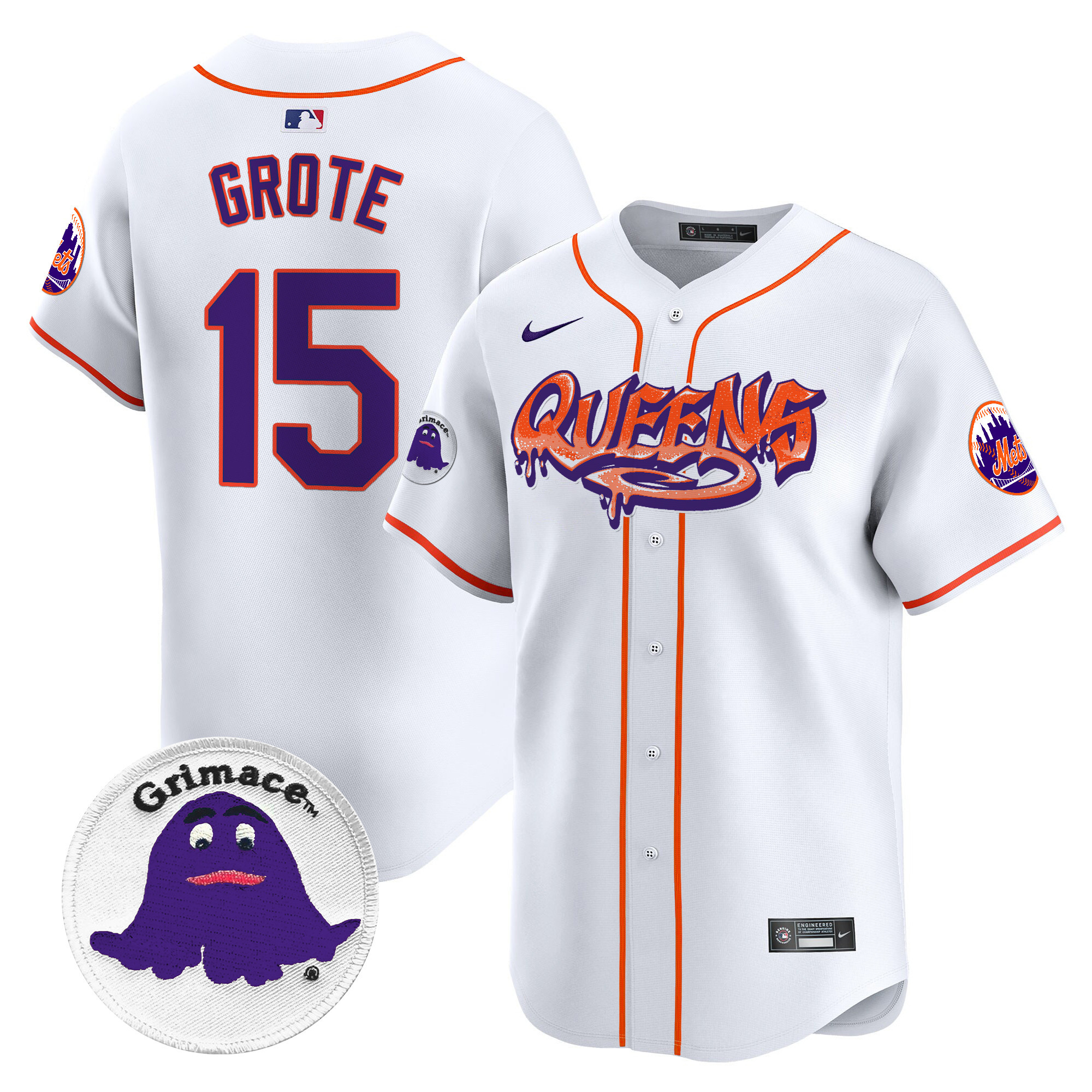 Men's Mets Queens Graffiti Vapor Premier Limited Jersey - All Stitched