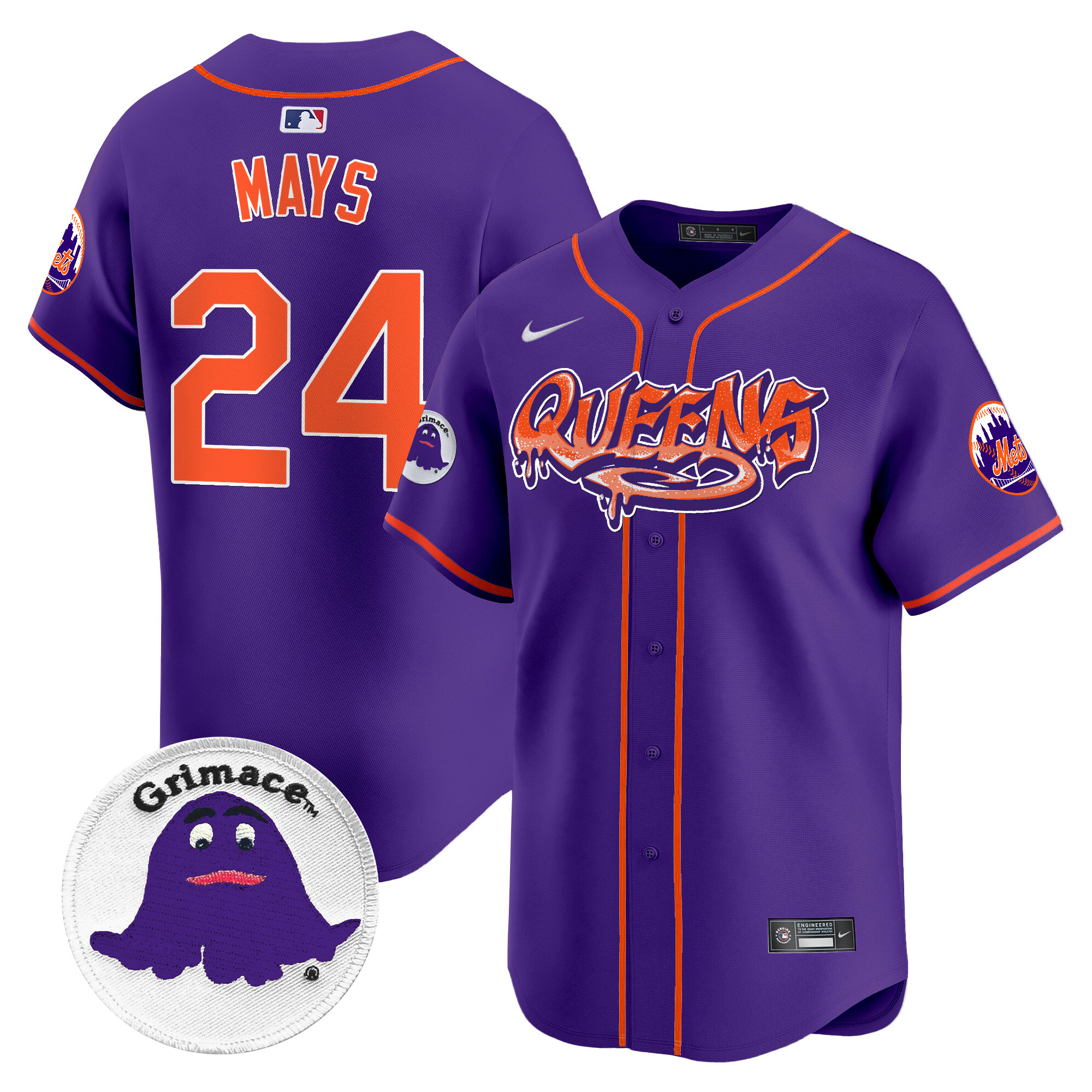 Men's Mets Queens Graffiti Vapor Premier Limited Jersey - All Stitched