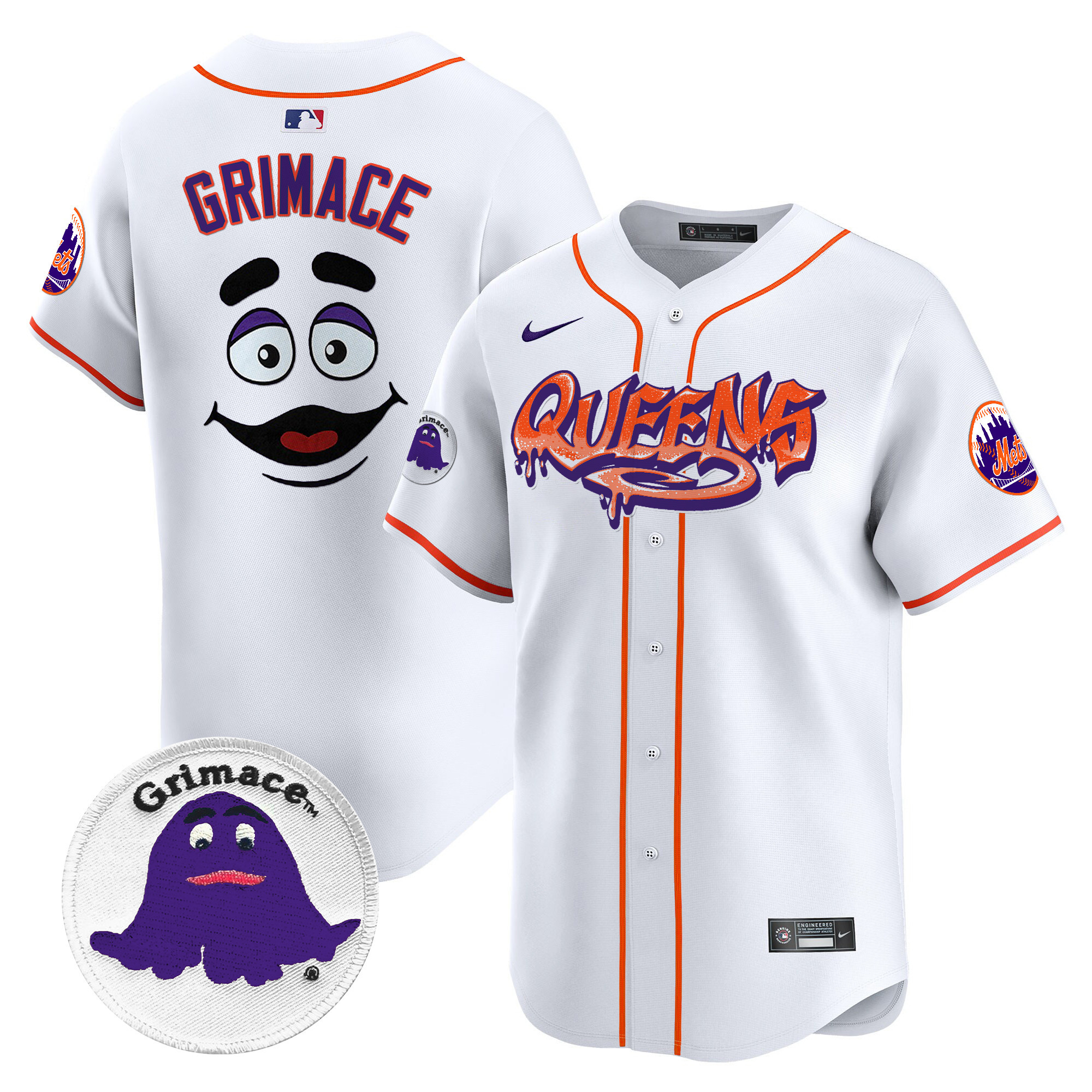 Men's Mets Queens Graffiti Vapor Premier Limited Jersey - All Stitched