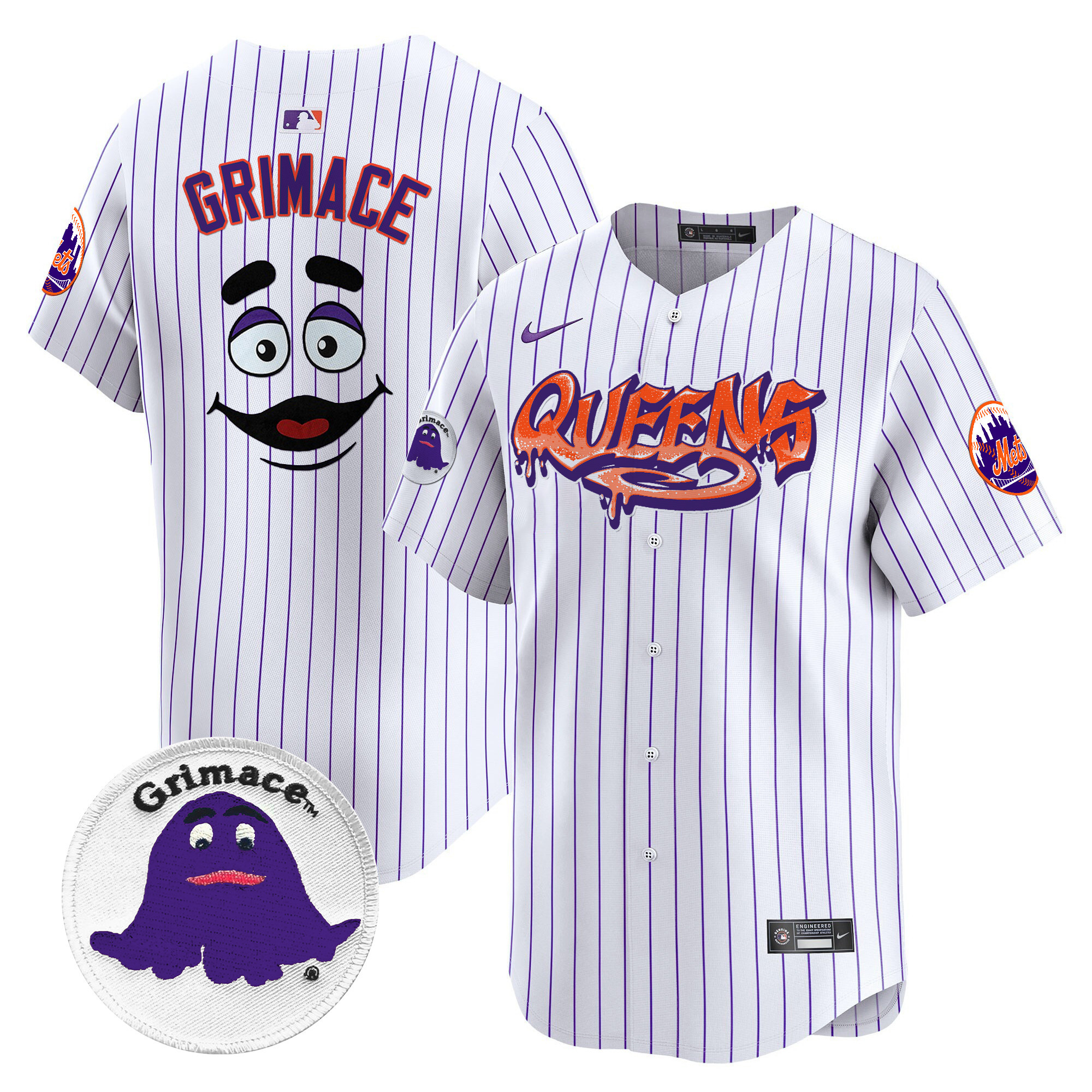 Men's Mets Queens Graffiti Vapor Premier Limited Jersey - All Stitched