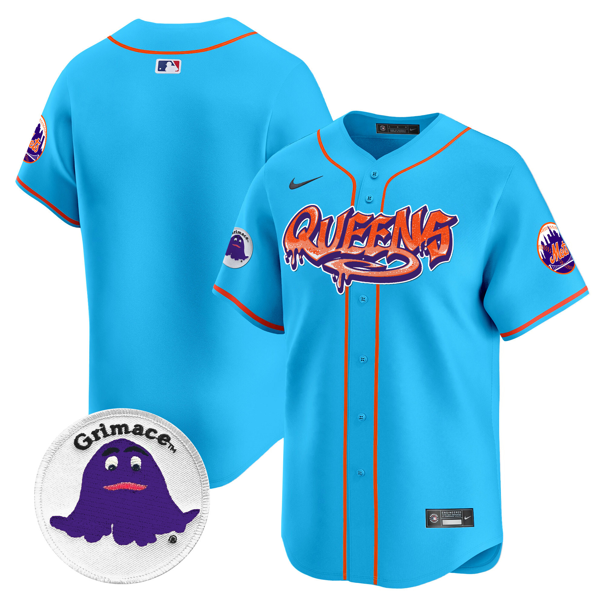 Men's Mets Queens Graffiti Vapor Premier Limited Jersey - All Stitched