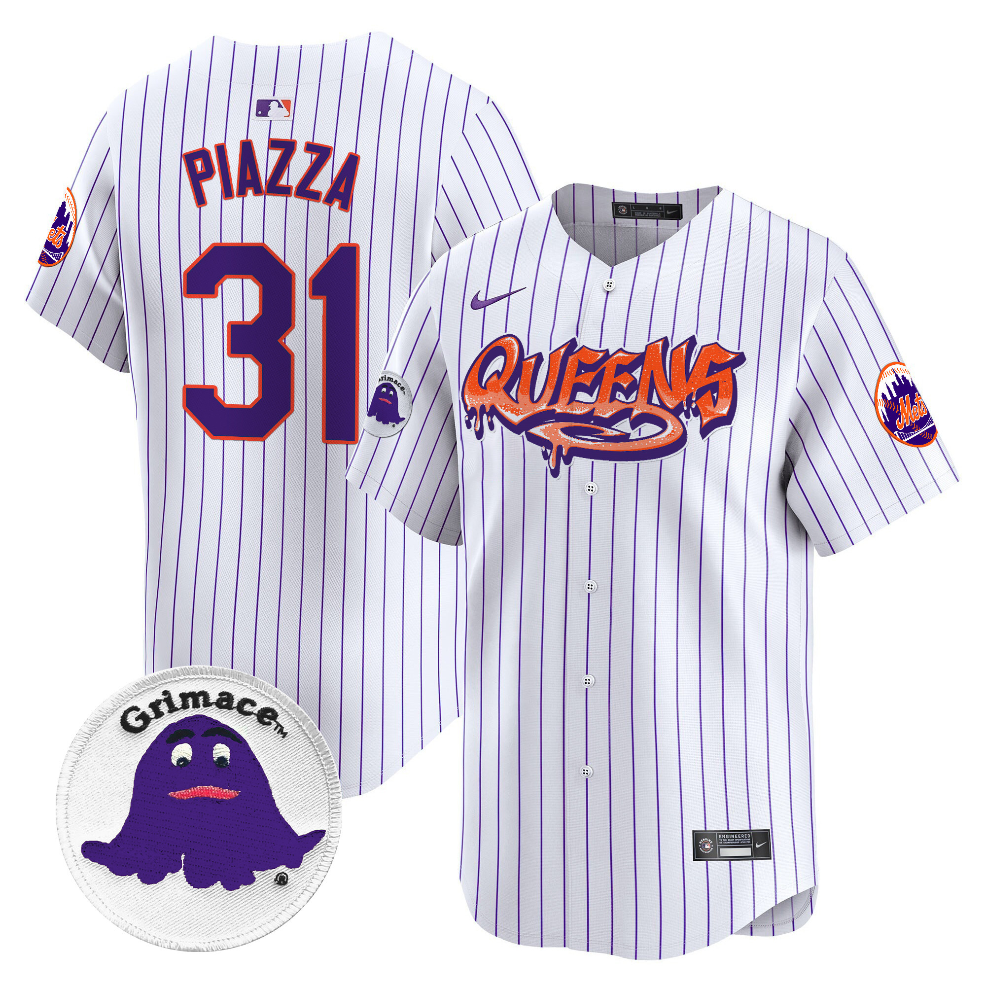 Men's Mets Queens Graffiti Vapor Premier Limited Jersey - All Stitched