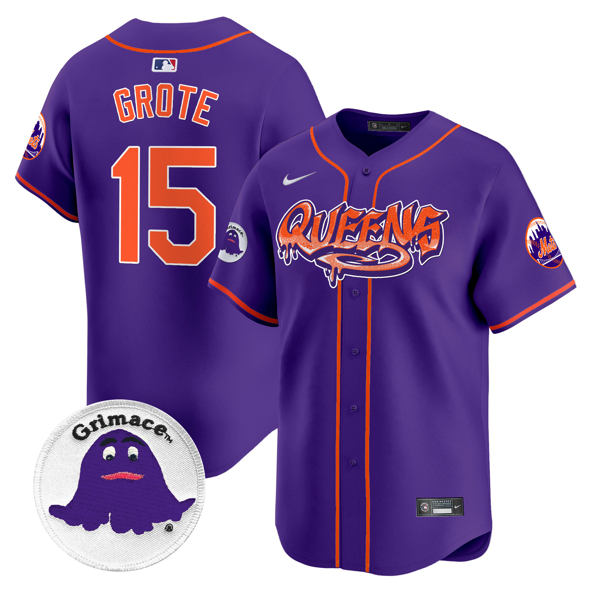 Men's Mets Queens Graffiti Vapor Premier Limited Jersey - All Stitched