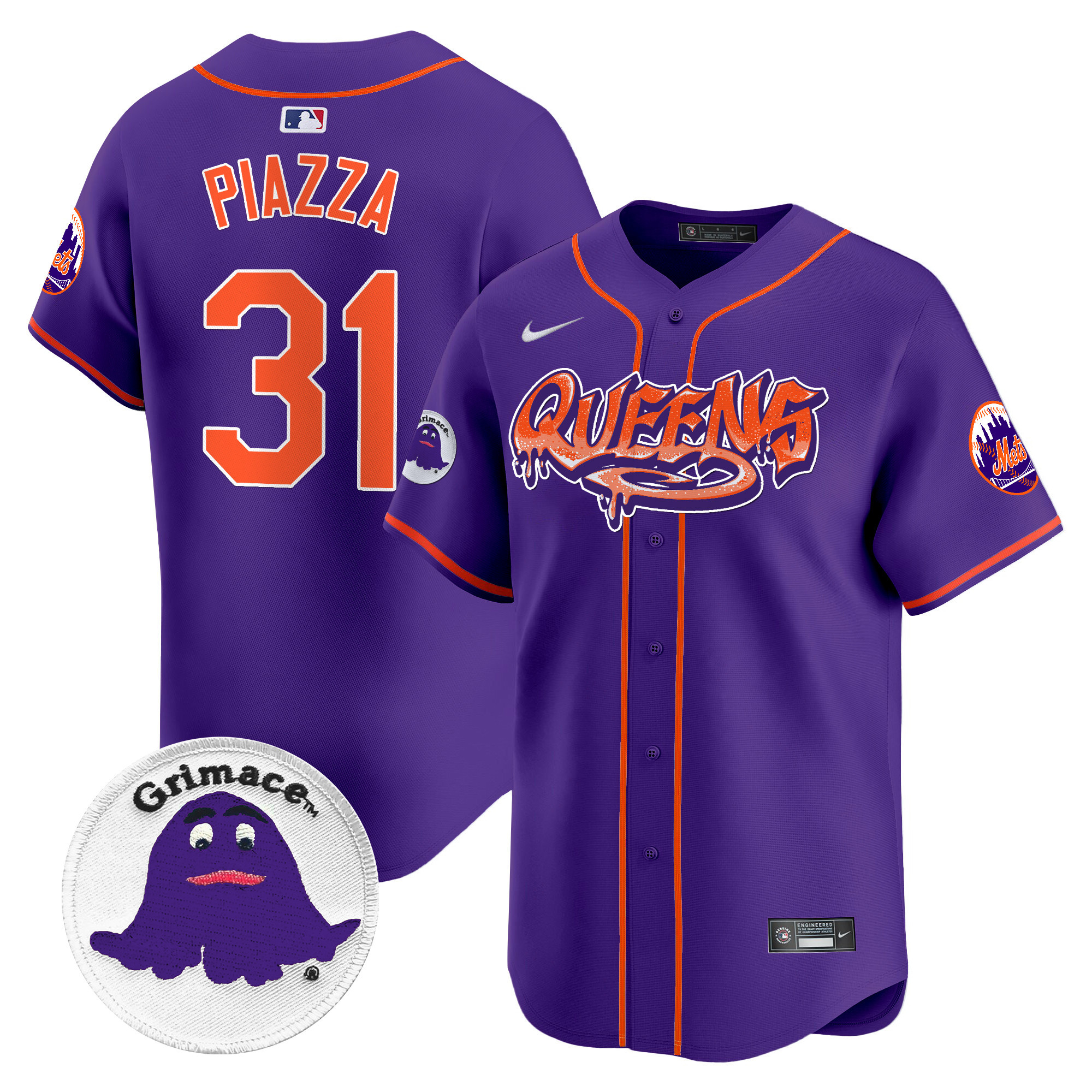 Men's Mets Queens Graffiti Vapor Premier Limited Jersey - All Stitched