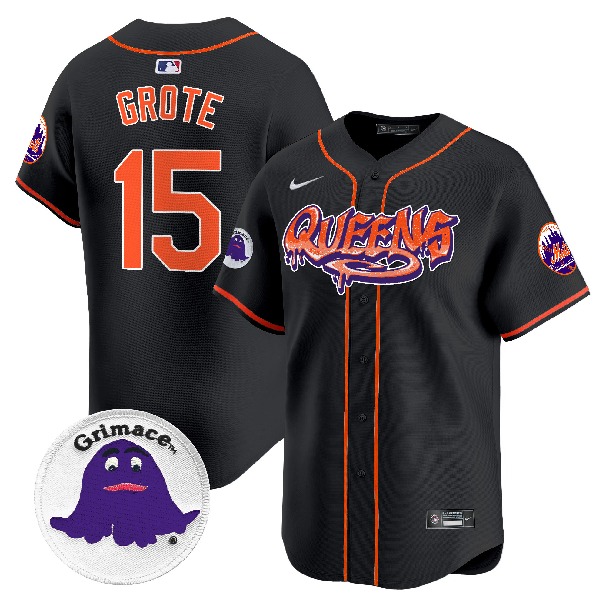 Men's Mets Queens Graffiti Vapor Premier Limited Jersey - All Stitched