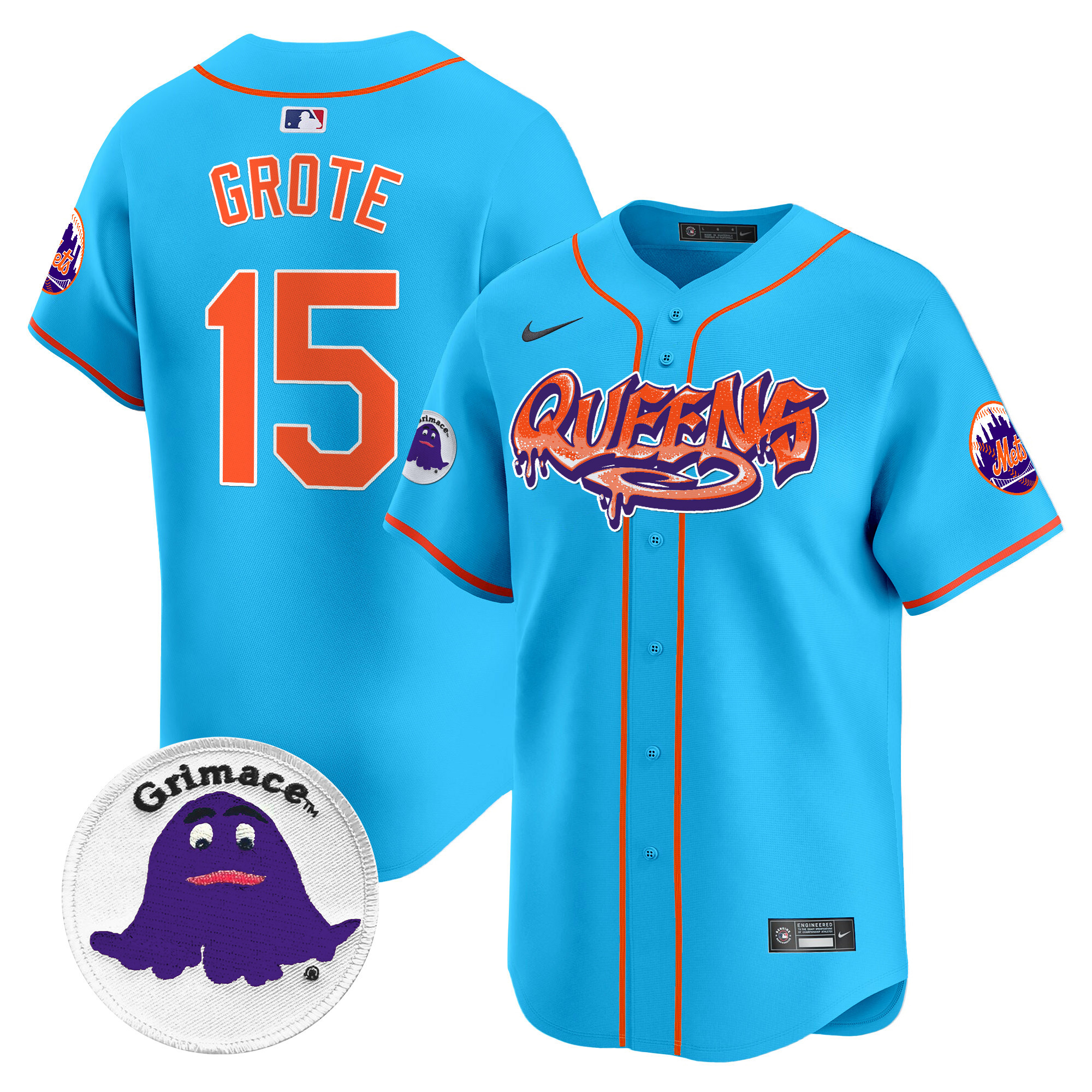 Men's Mets Queens Graffiti Vapor Premier Limited Jersey - All Stitched