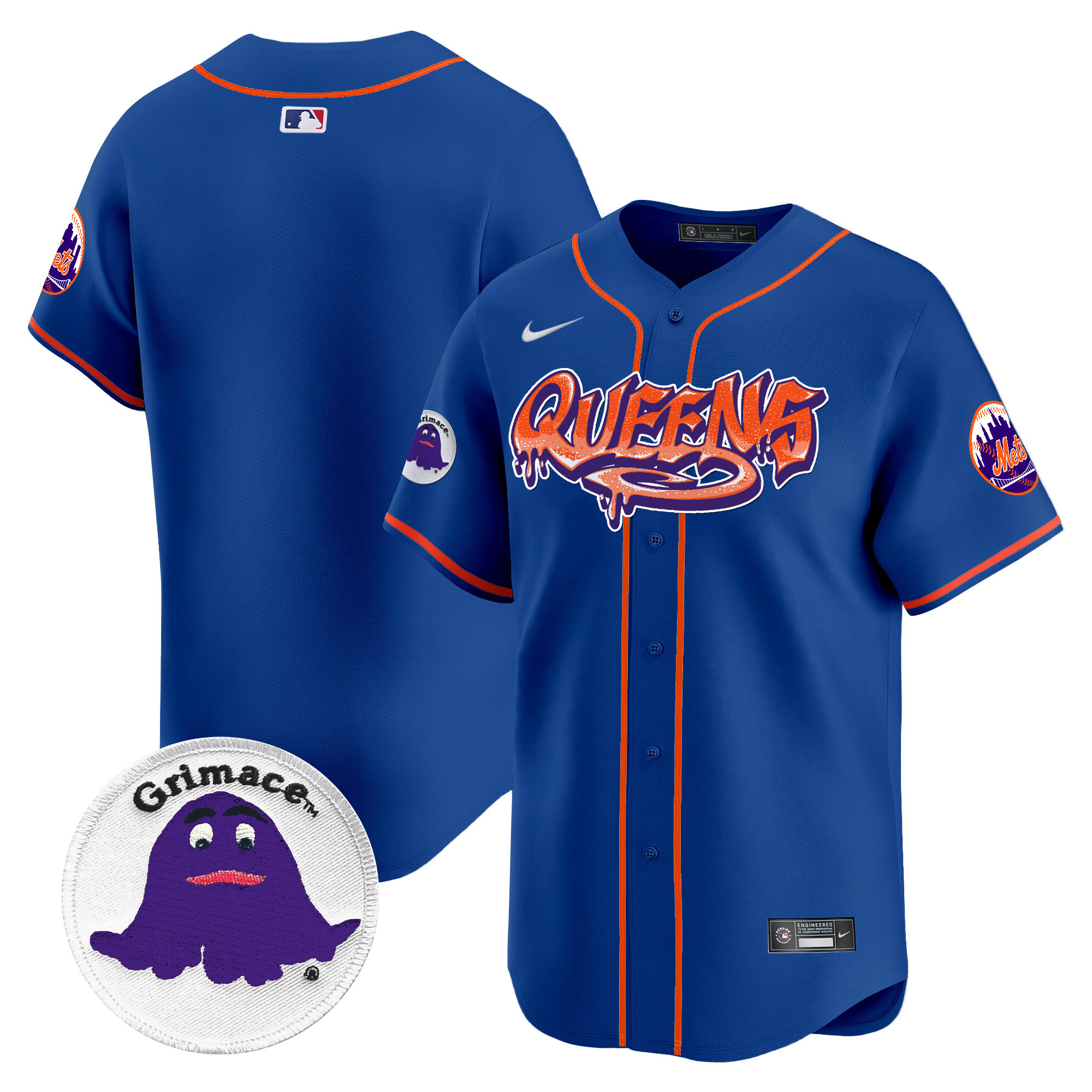 Men's Mets Queens Graffiti Vapor Premier Limited Jersey - All Stitched