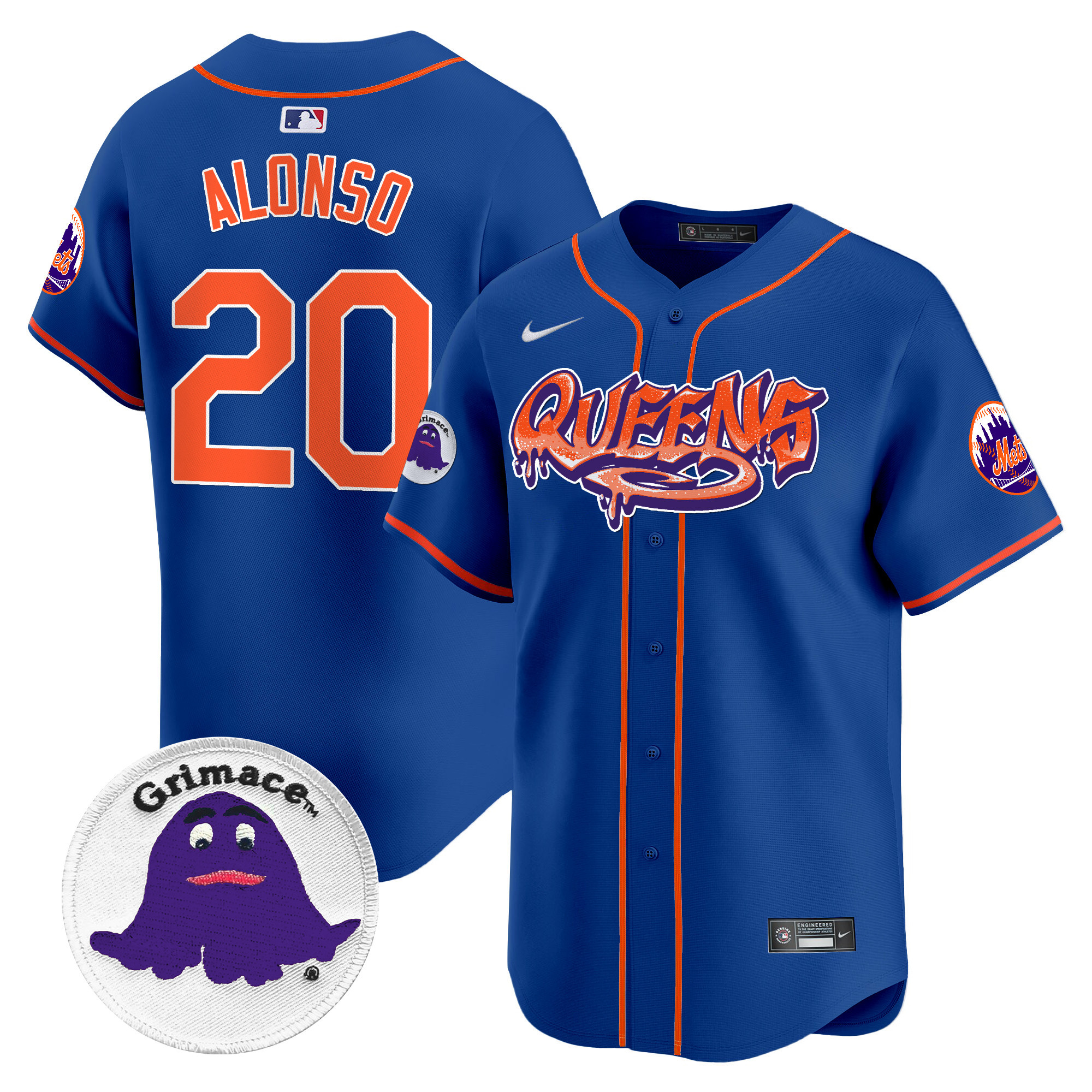 Men's Mets Queens Graffiti Vapor Premier Limited Jersey - All Stitched