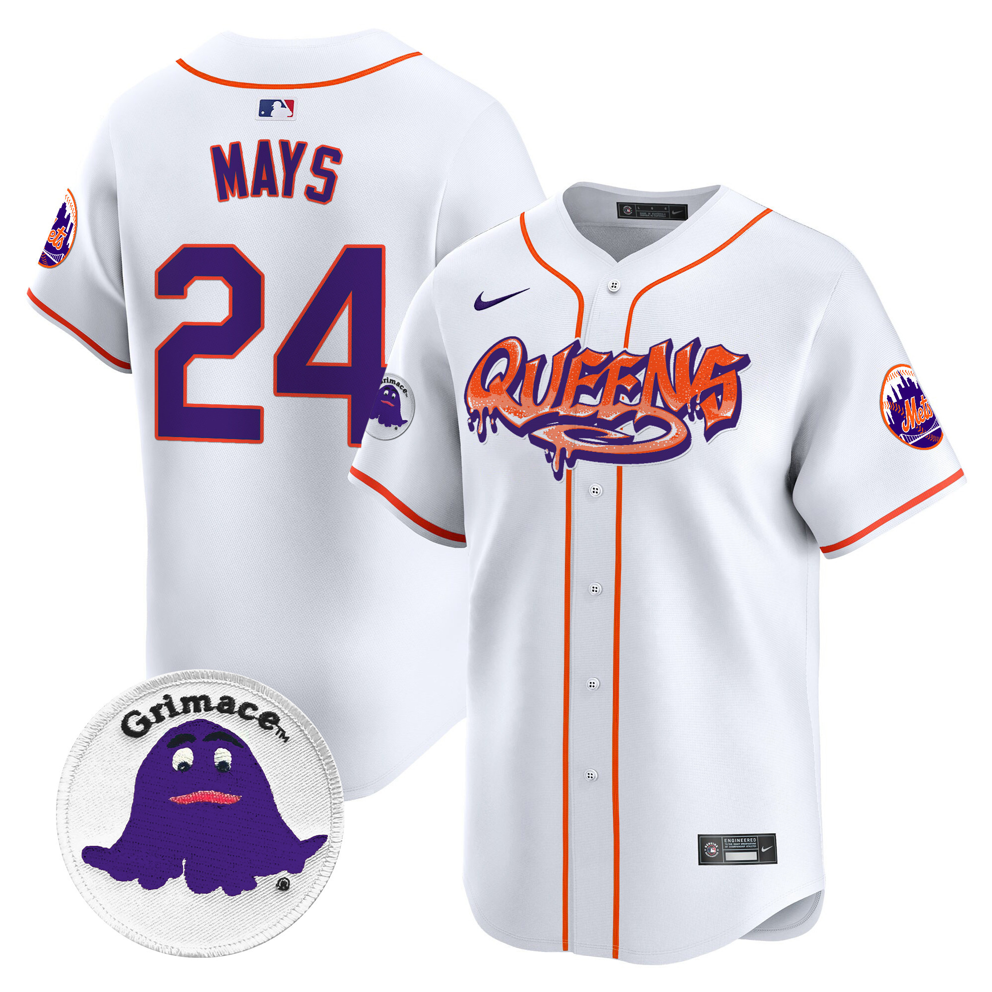 Men's Mets Queens Graffiti Vapor Premier Limited Jersey - All Stitched