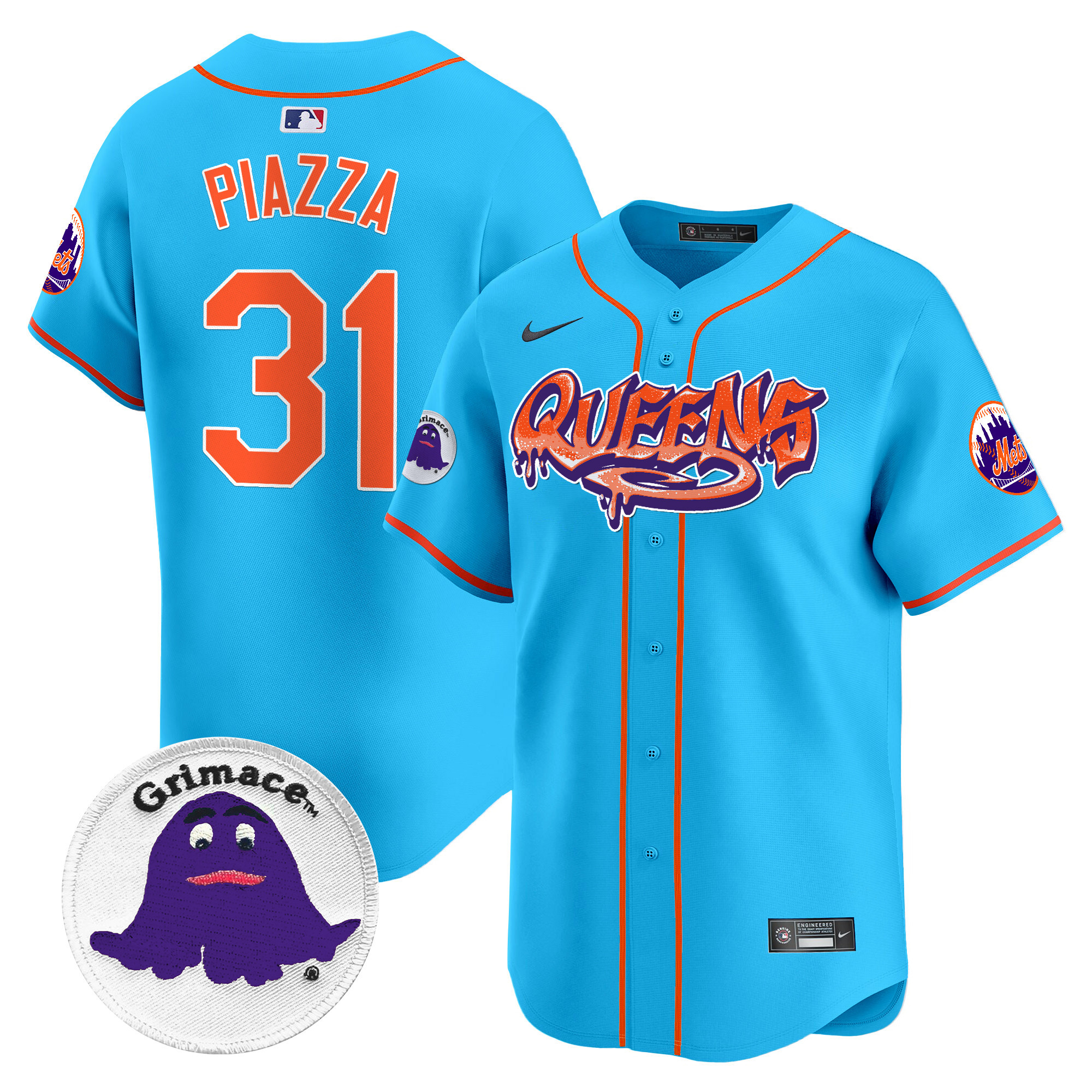 Men's Mets Queens Graffiti Vapor Premier Limited Jersey - All Stitched