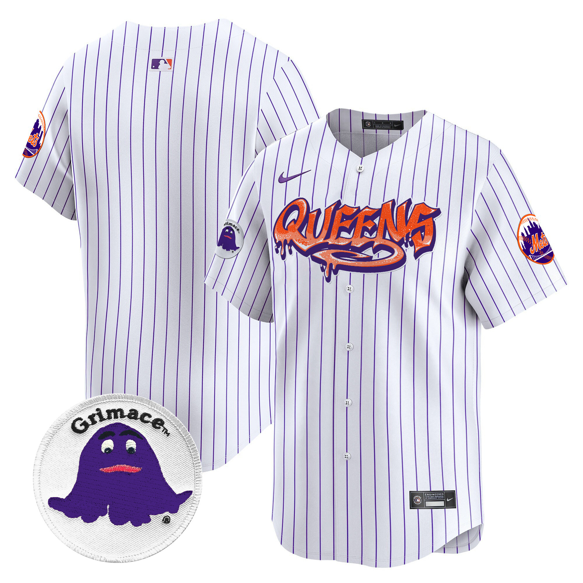 Men's Mets Queens Graffiti Vapor Premier Limited Jersey - All Stitched