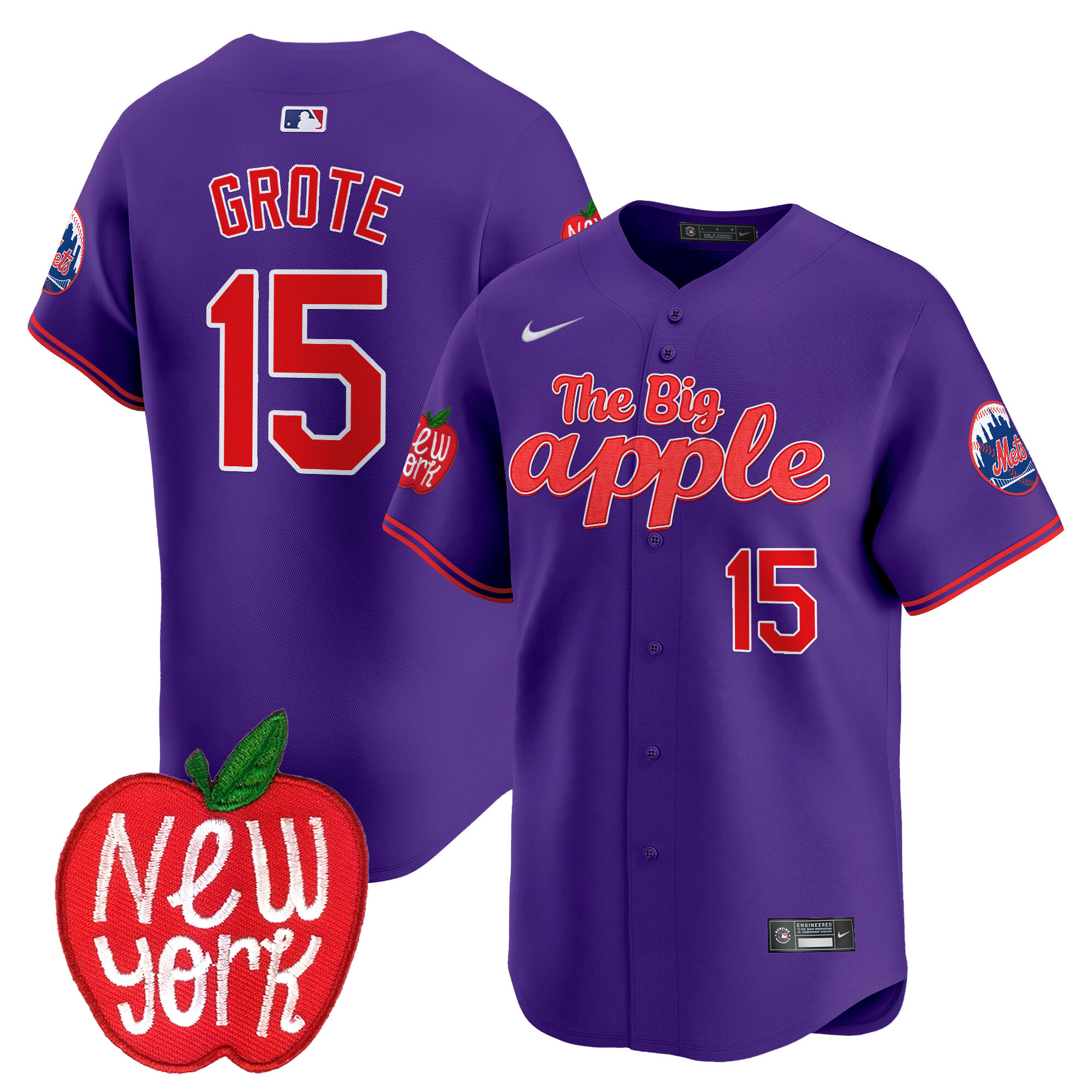Men's Mets The Big Apple Vapor Premier Limited Jersey - All Stitched