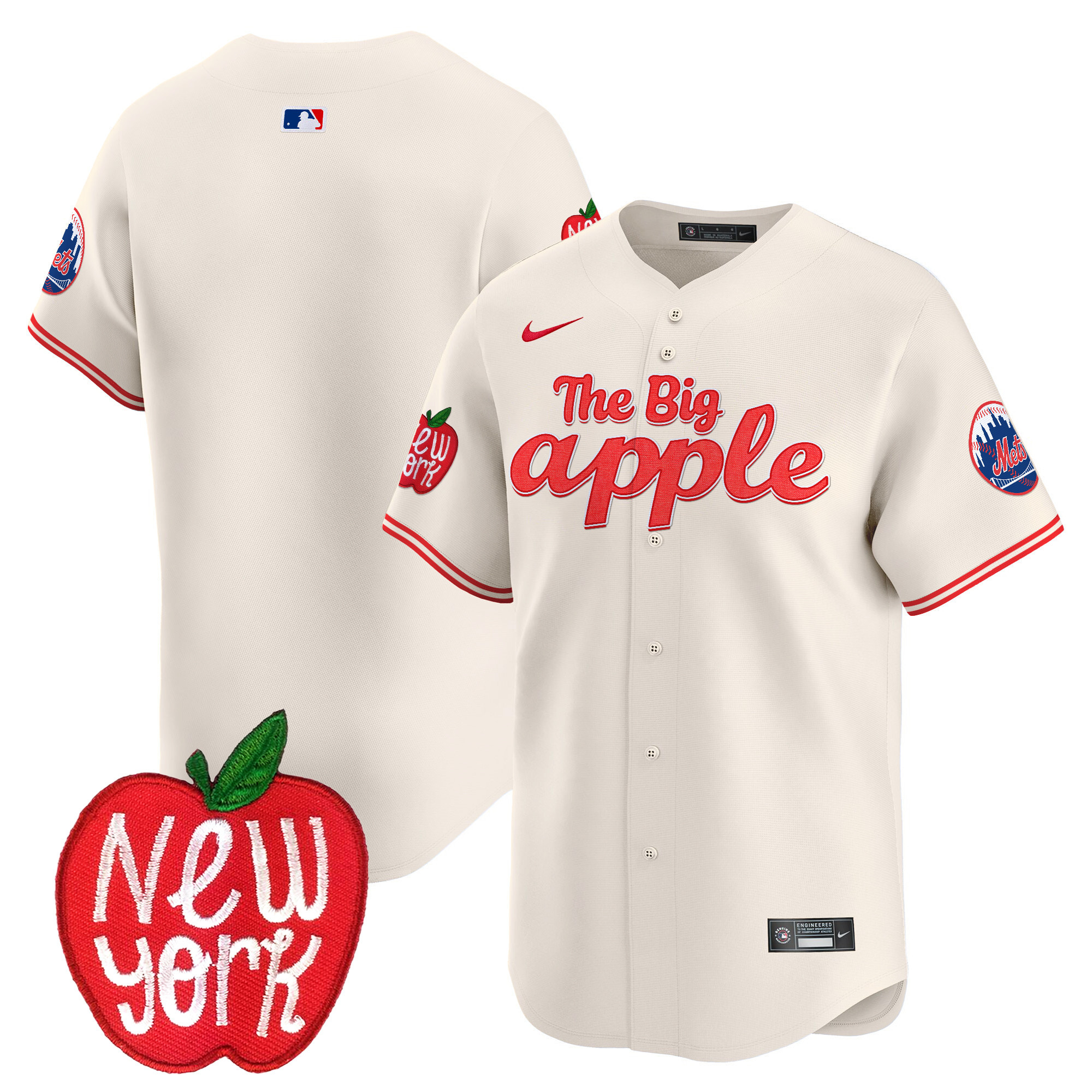 Men's Mets The Big Apple Vapor Premier Limited Jersey - All Stitched