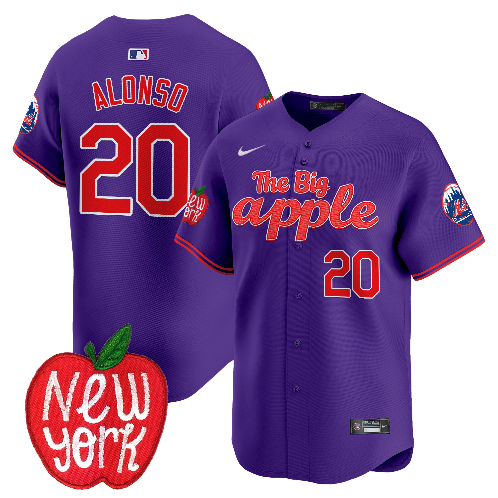 Men's Mets The Big Apple Vapor Premier Limited Jersey - All Stitched