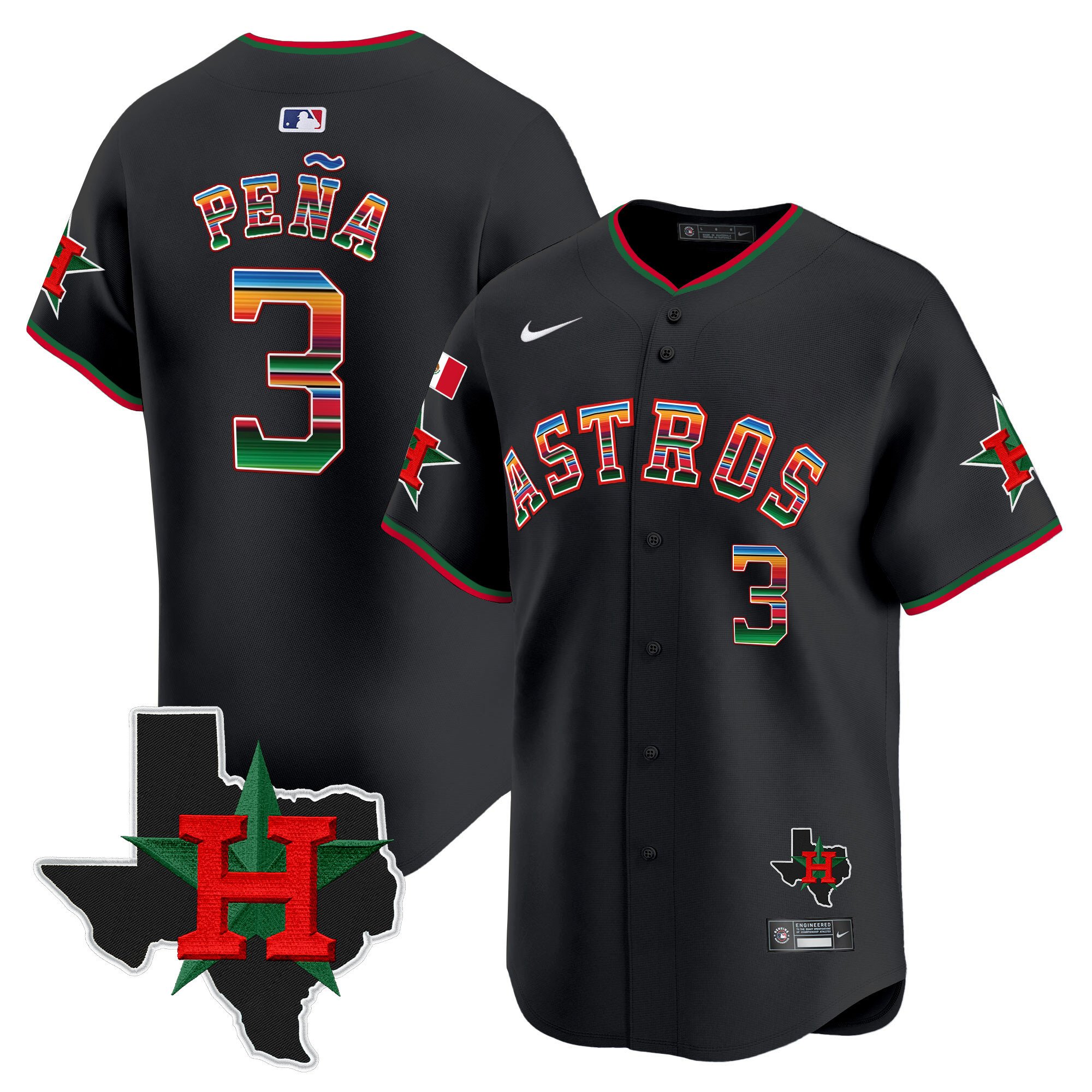 Men's Mexico Texas Patch Vapor Premier Limited Jersey V2 - All Stitched