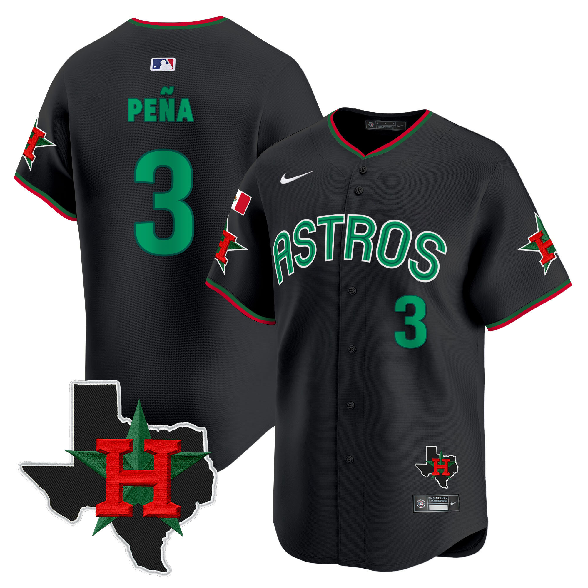 Men's Mexico Texas Patch Vapor Premier Limited Jersey V3 - All Stitched