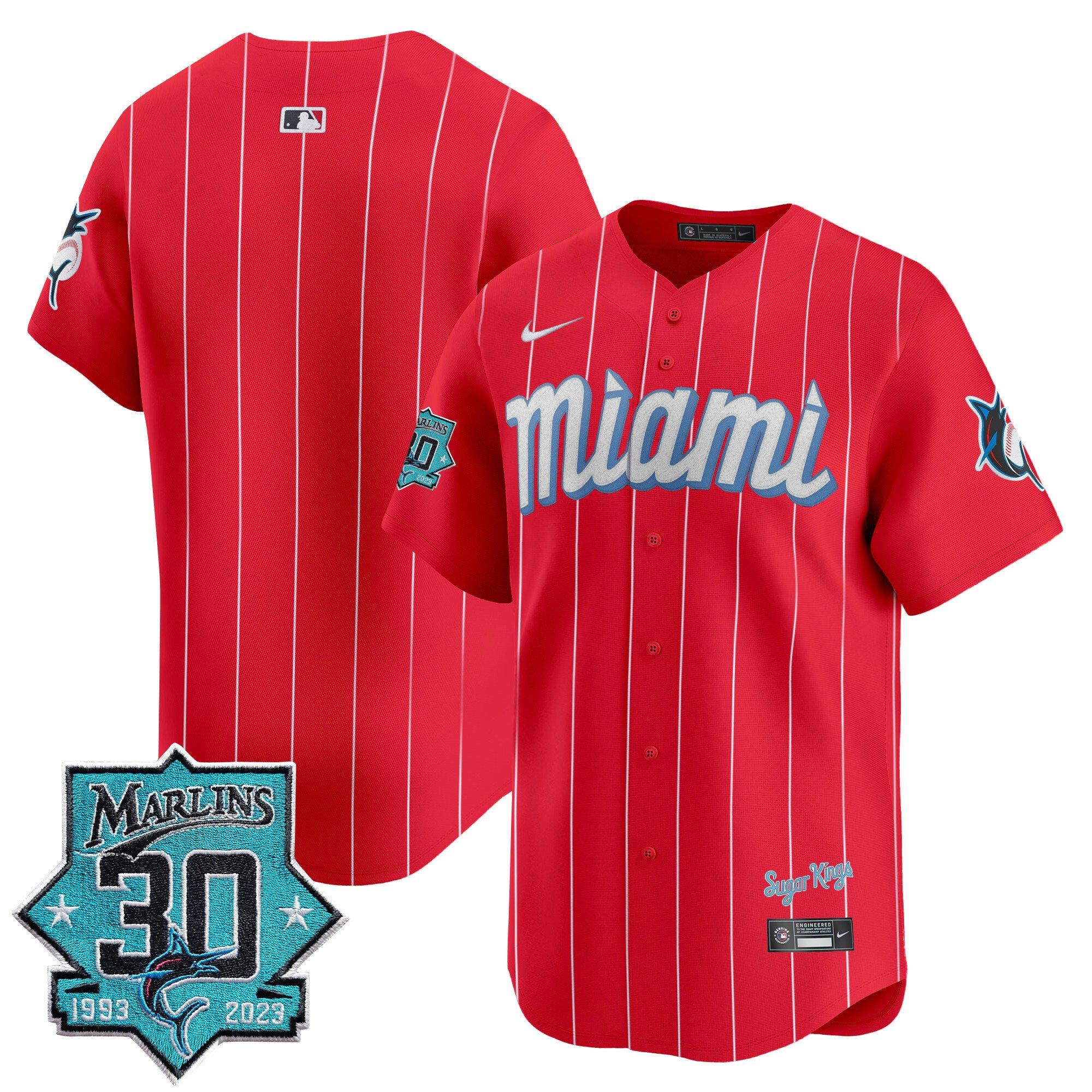 Men's Miami Marlins 30 Seasons Anniversary Patch Vapor Premier Limited Jersey – All Stitched