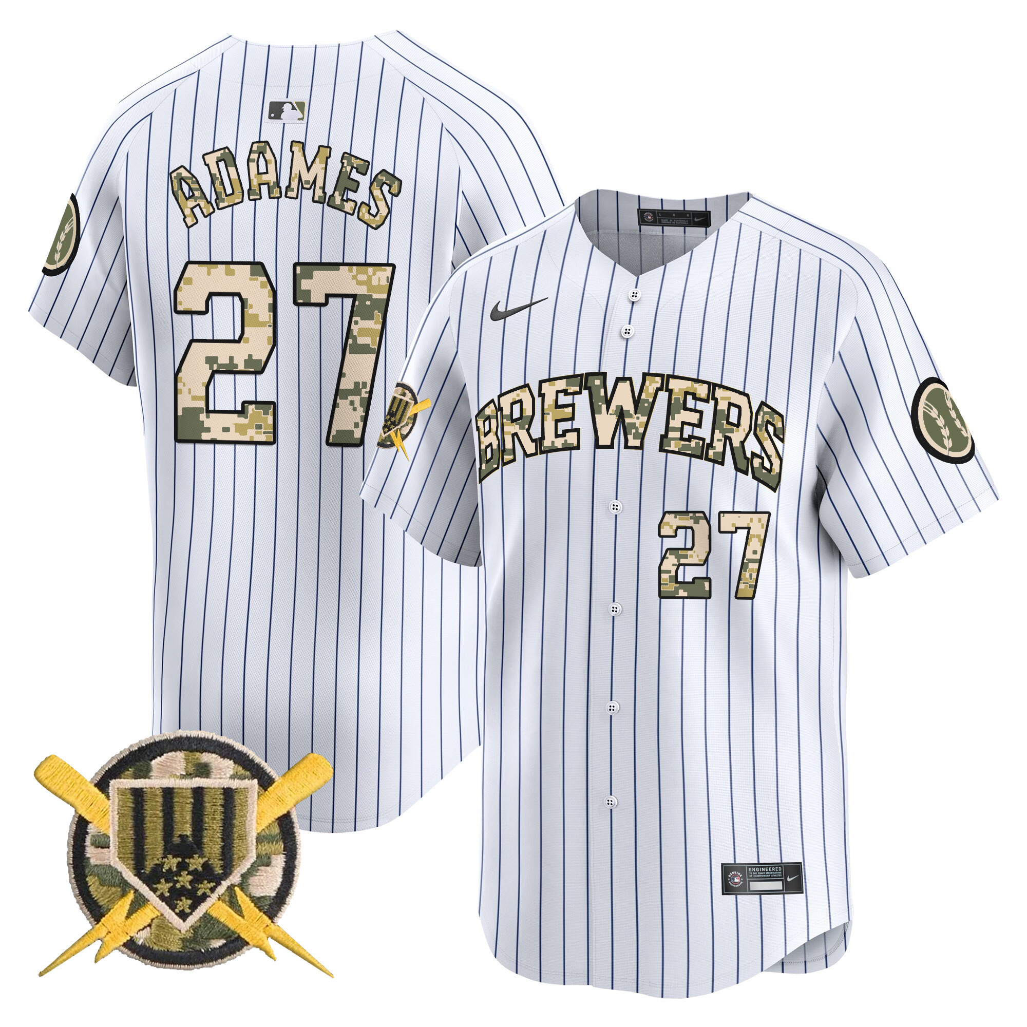 Men's Milwaukee Brewers Armed Forces Day Vapor Premier Limited Jersey - All Stitched
