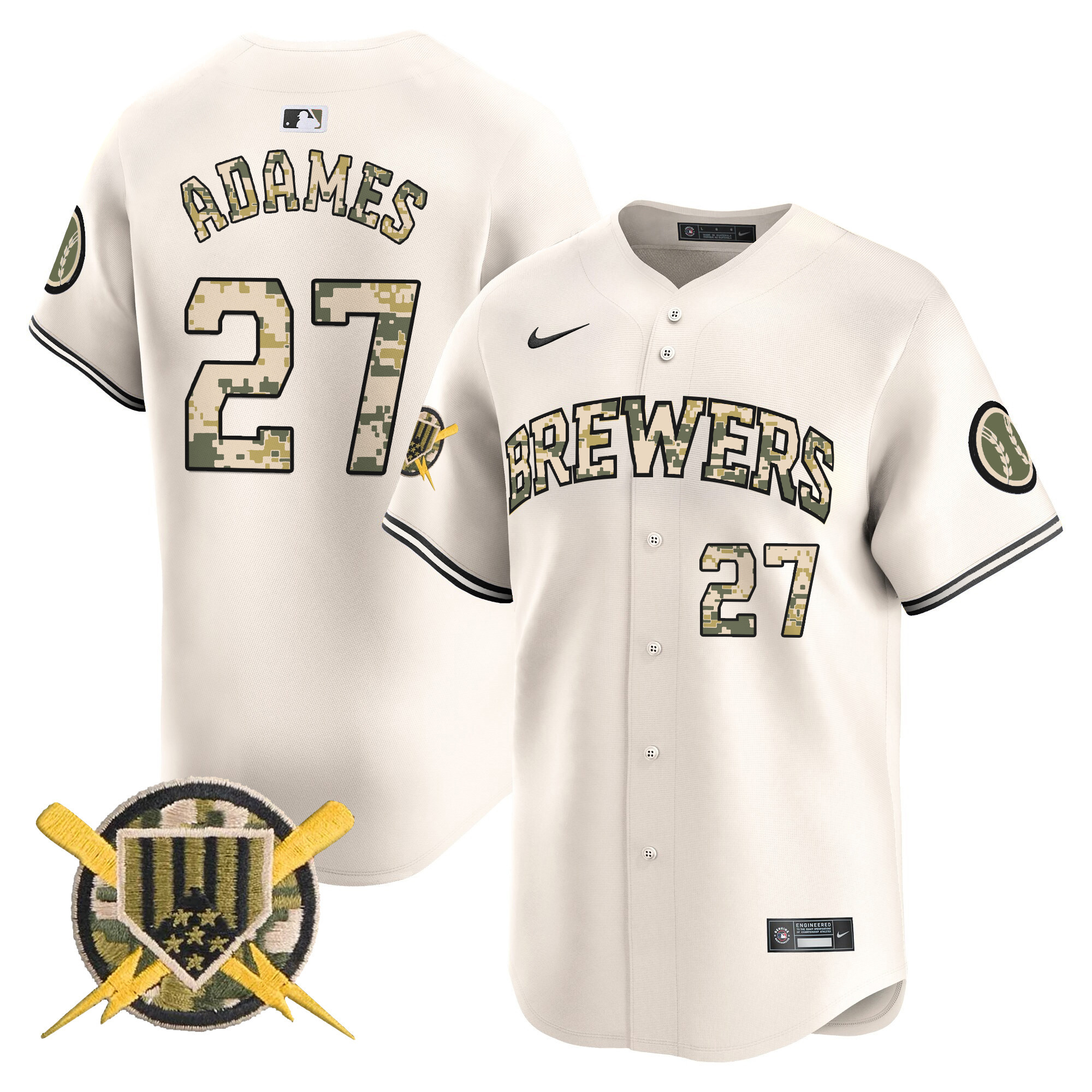 Men's Milwaukee Brewers Armed Forces Day Vapor Premier Limited Jersey - All Stitched