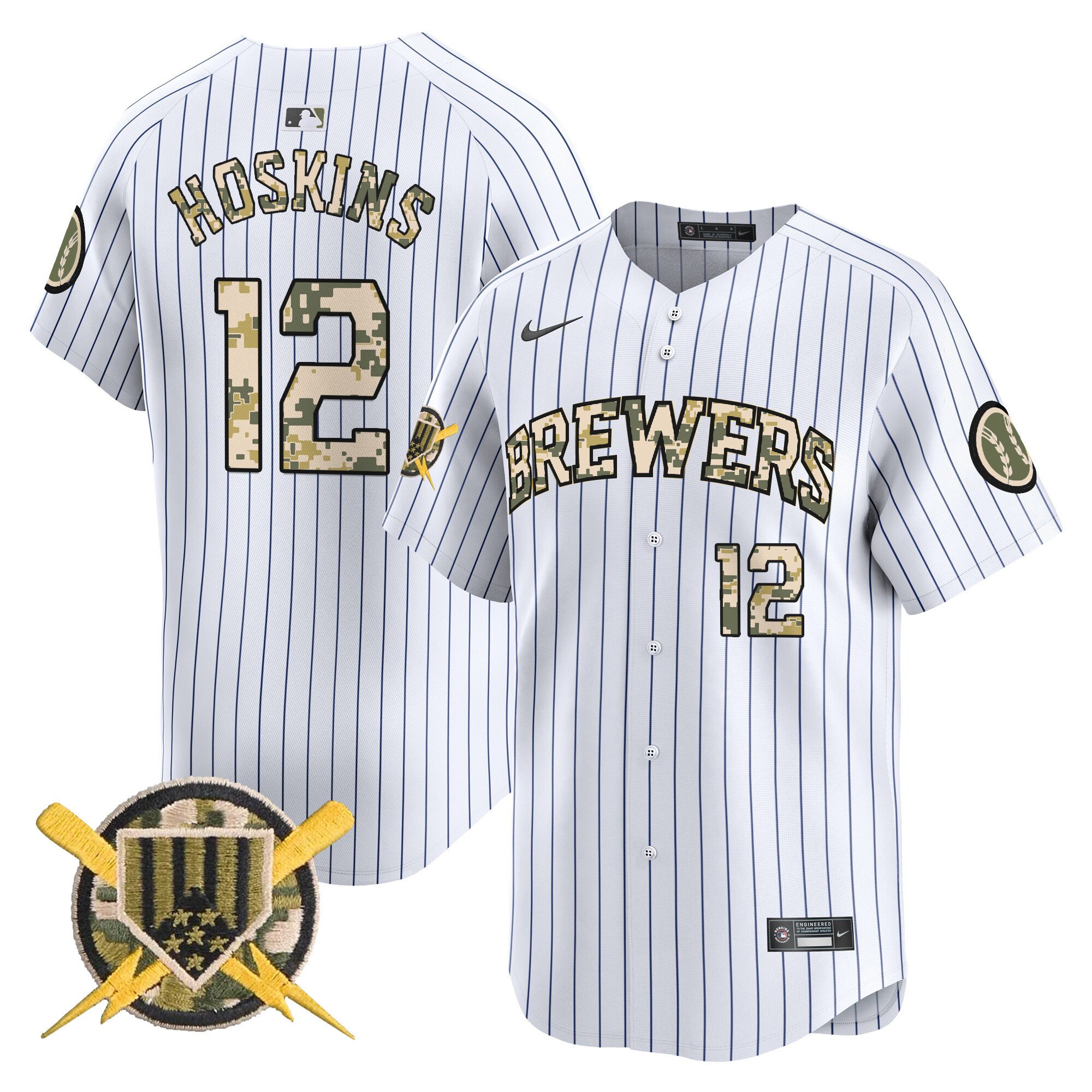 Men's Milwaukee Brewers Armed Forces Day Vapor Premier Limited Jersey - All Stitched
