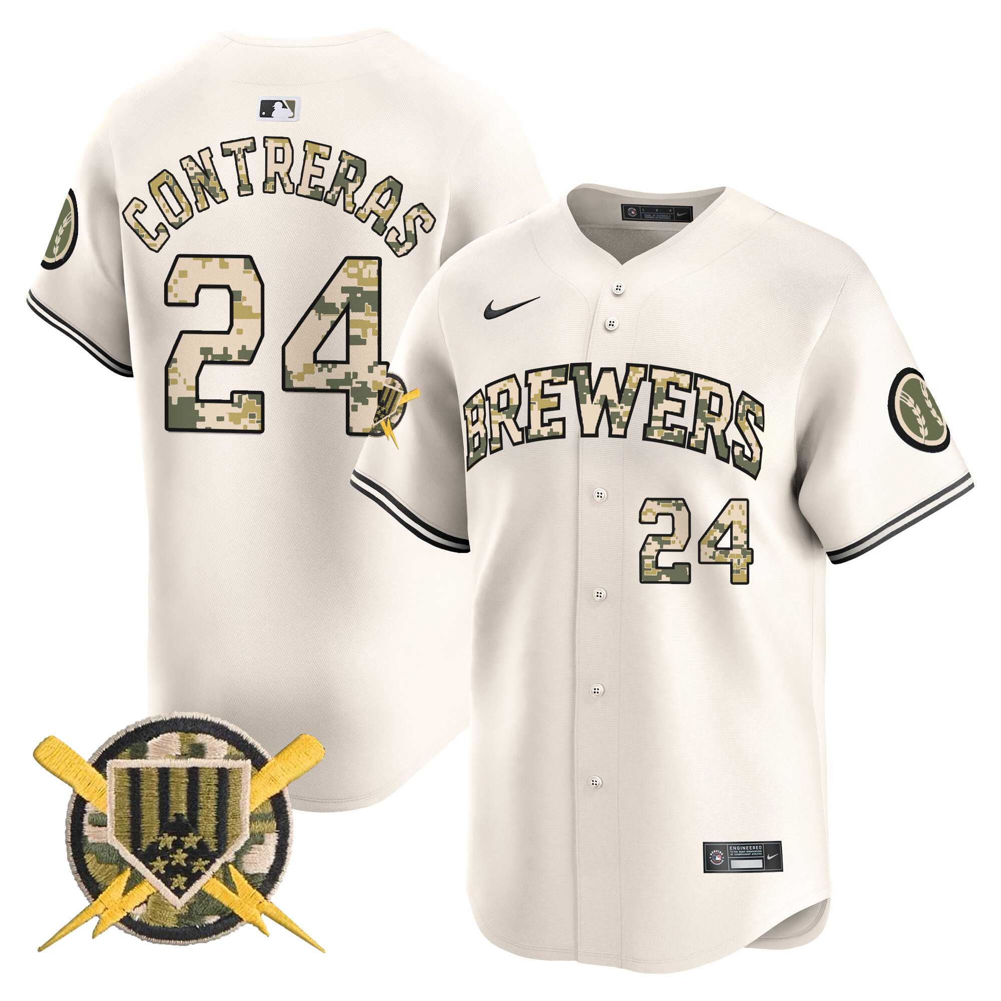 Men's Milwaukee Brewers Armed Forces Day Vapor Premier Limited Jersey - All Stitched
