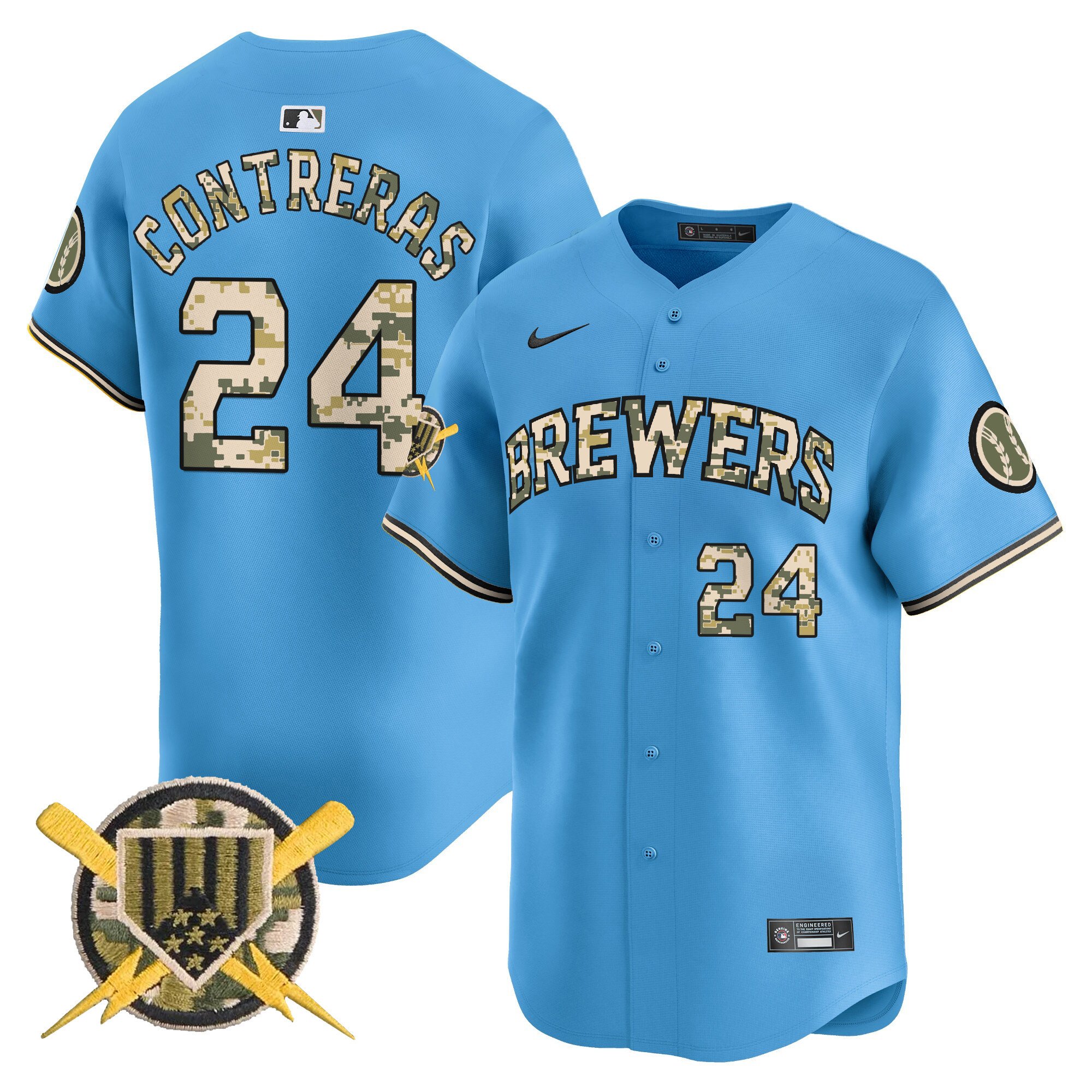 Men's Milwaukee Brewers Armed Forces Day Vapor Premier Limited Jersey - All Stitched